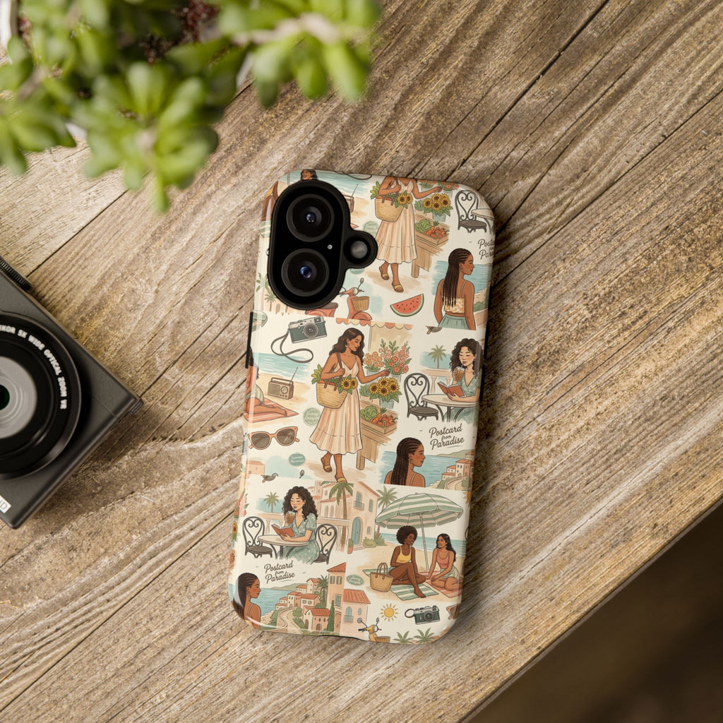 Tropical Vacation Phone Case — Vintage Beach Women Pattern