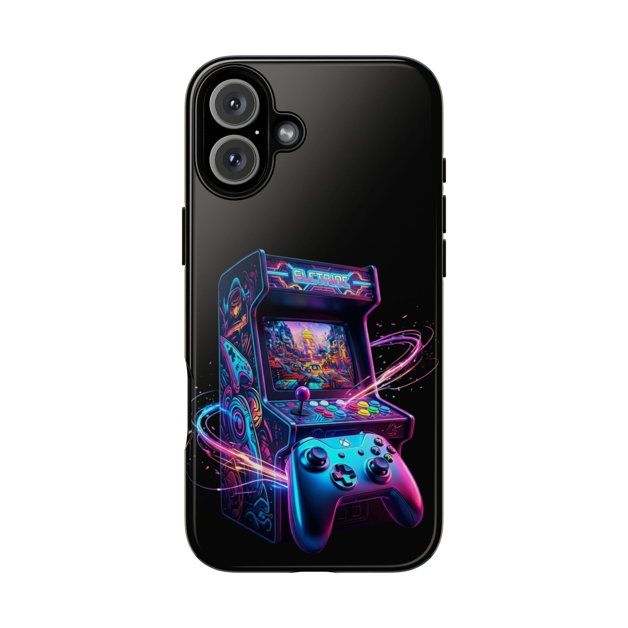 Retro Arcade Phone Case — Neon Gaming Controller Design