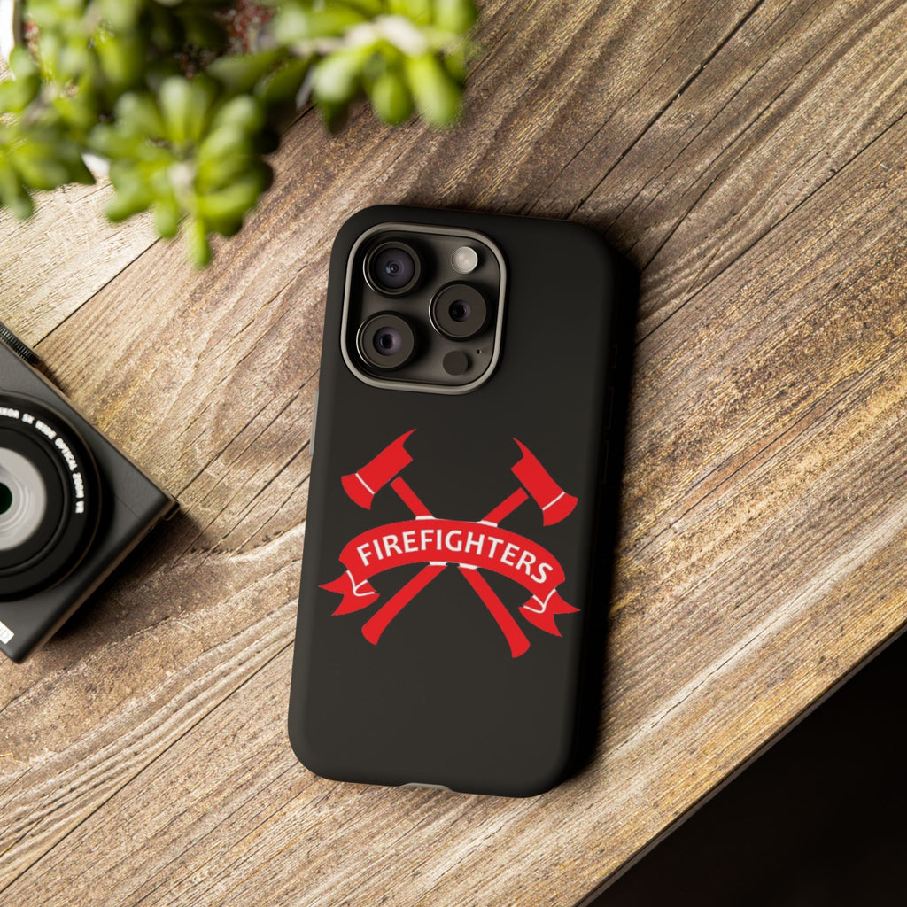 Firefighters Tough Phone Case — Red Crossed Axes Design