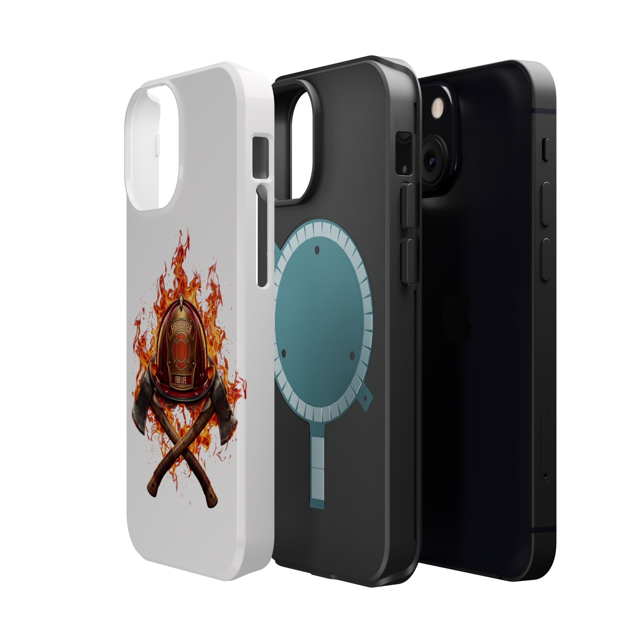 Firefighter Helmet Flames Phone Case — Station 117 Magnetic Impact-Resistant Case