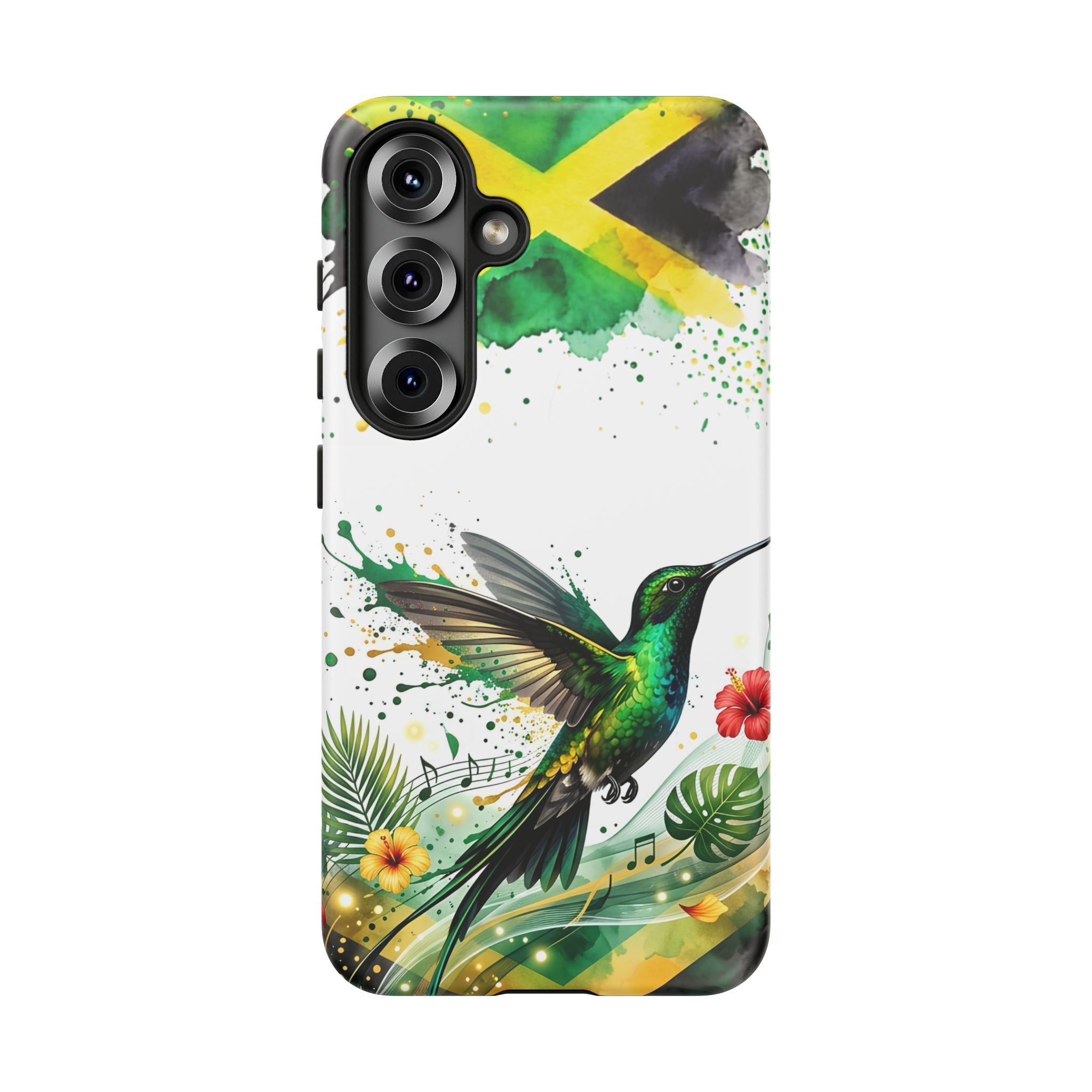 Hummingbird Jamaica Tough Phone Case – Tropical Floral Protective Cover