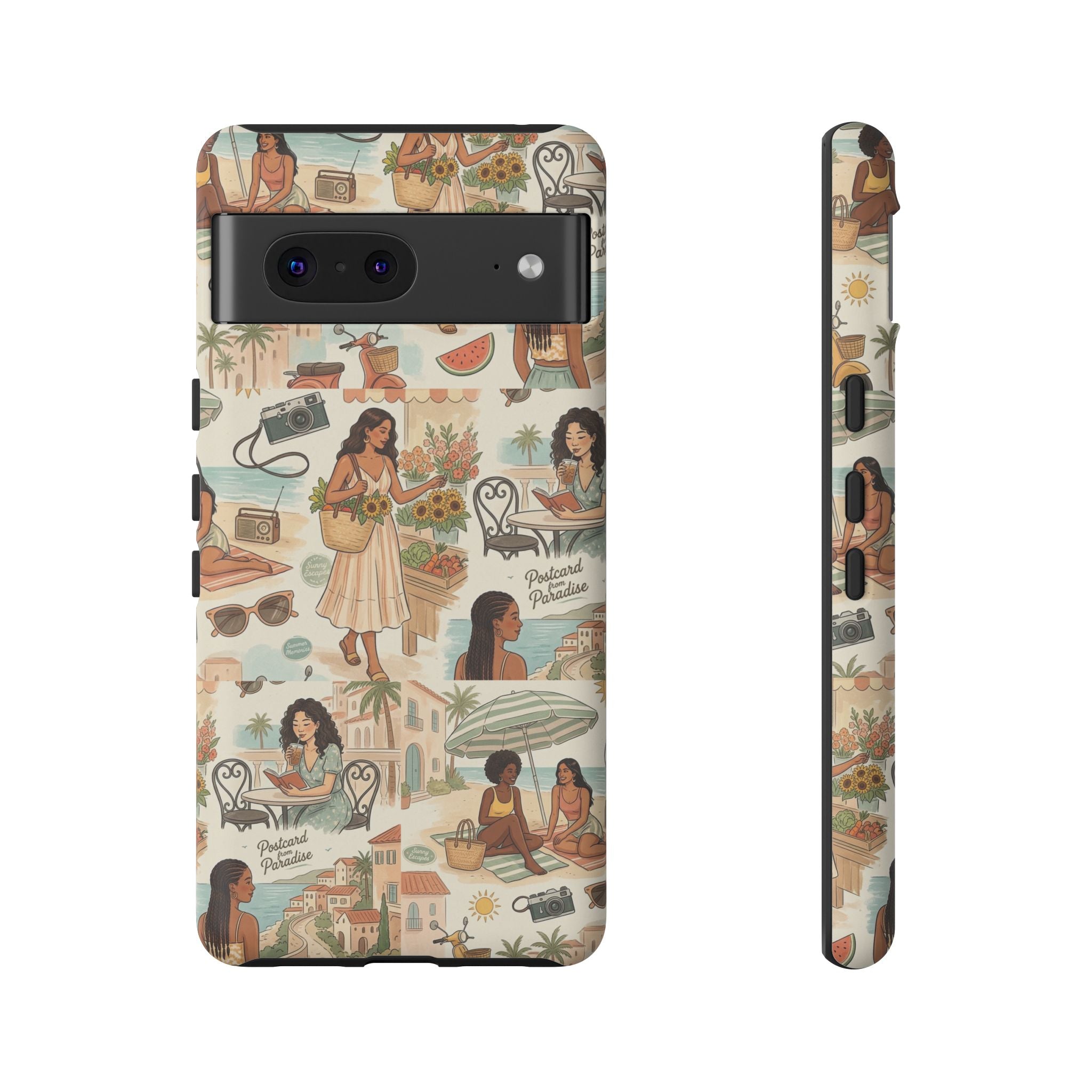 Tropical Vacation Phone Case — Vintage Beach Women Pattern