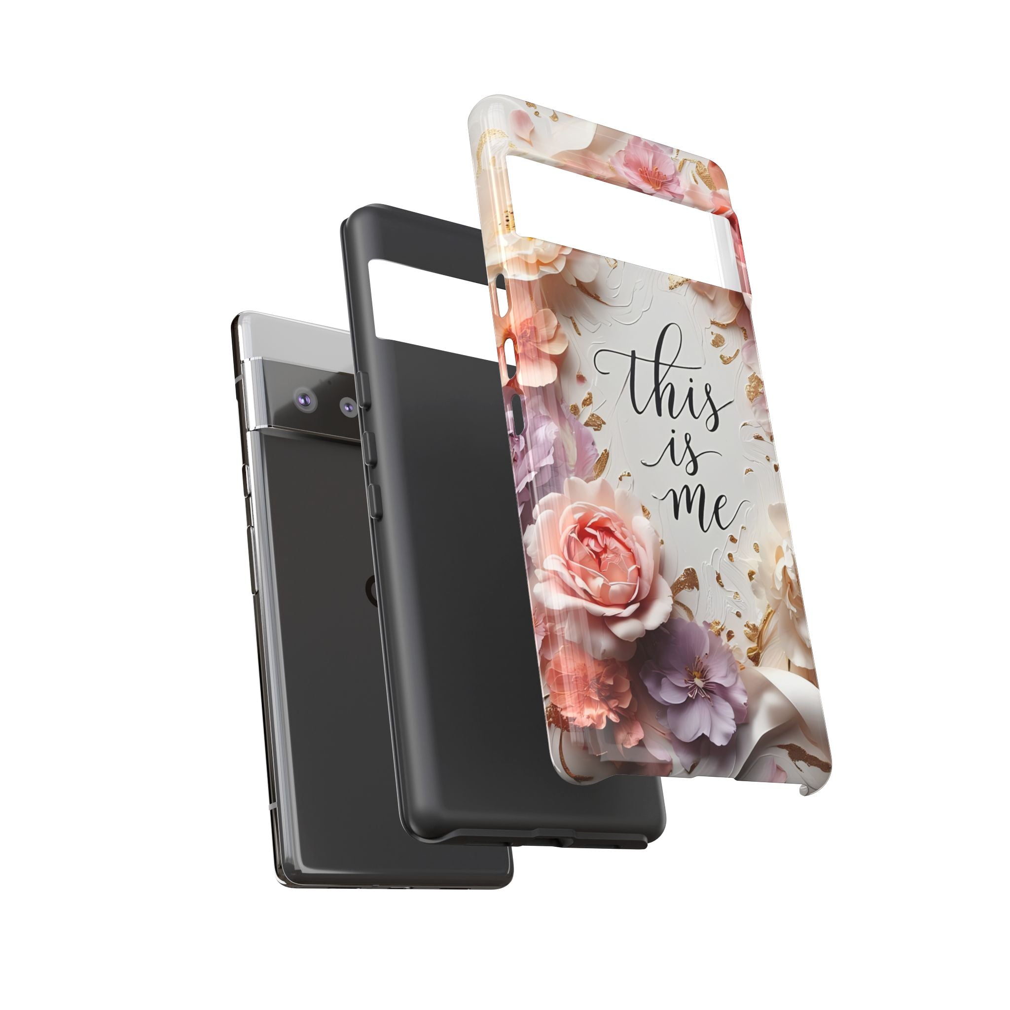 Floral "This Is Me" Tough Phone Case — Protective Floral iPhone Cover for Self-Expression, Gift for Her