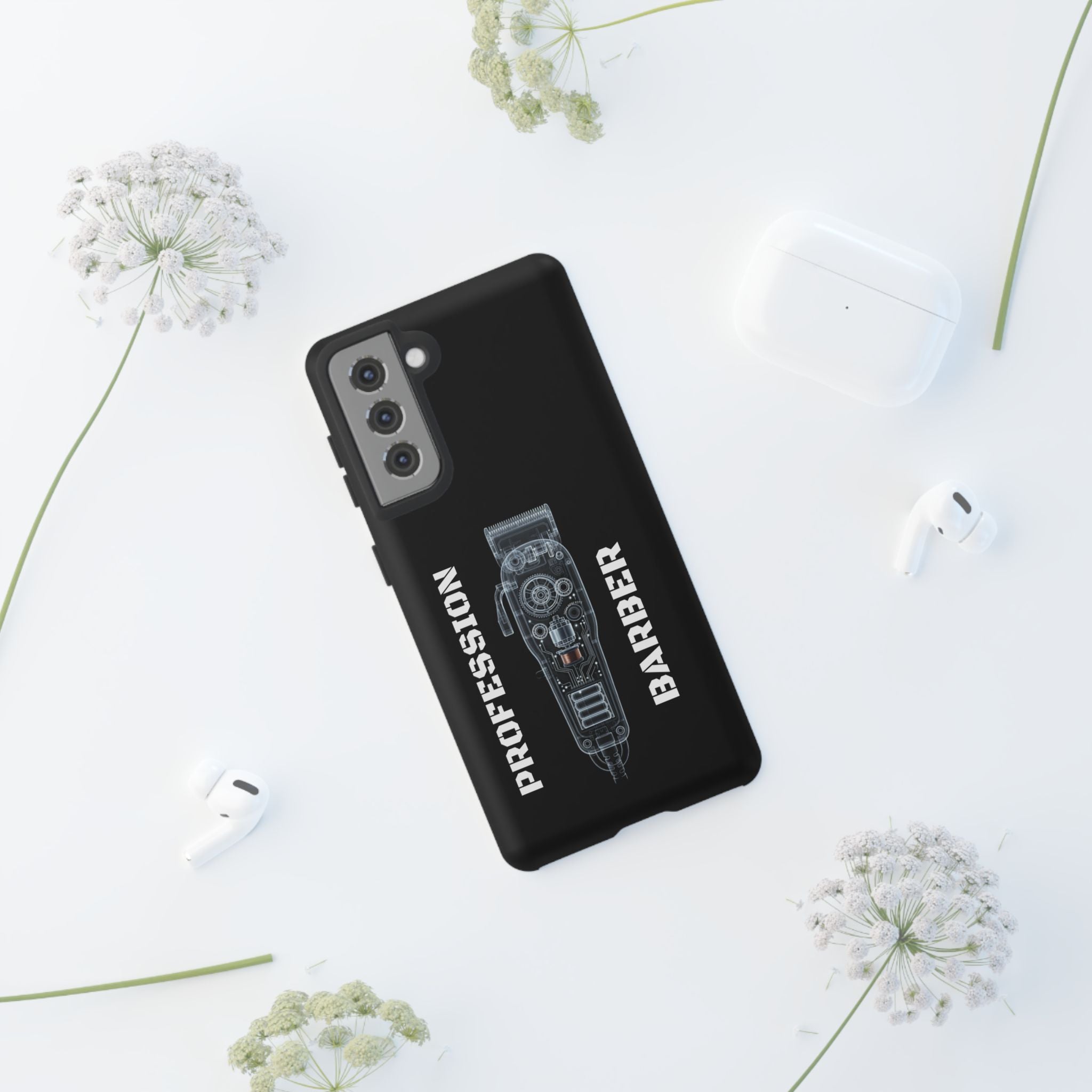 Barber Clip Cord X‑Ray Tough Phone Case – Professional Barber Gift