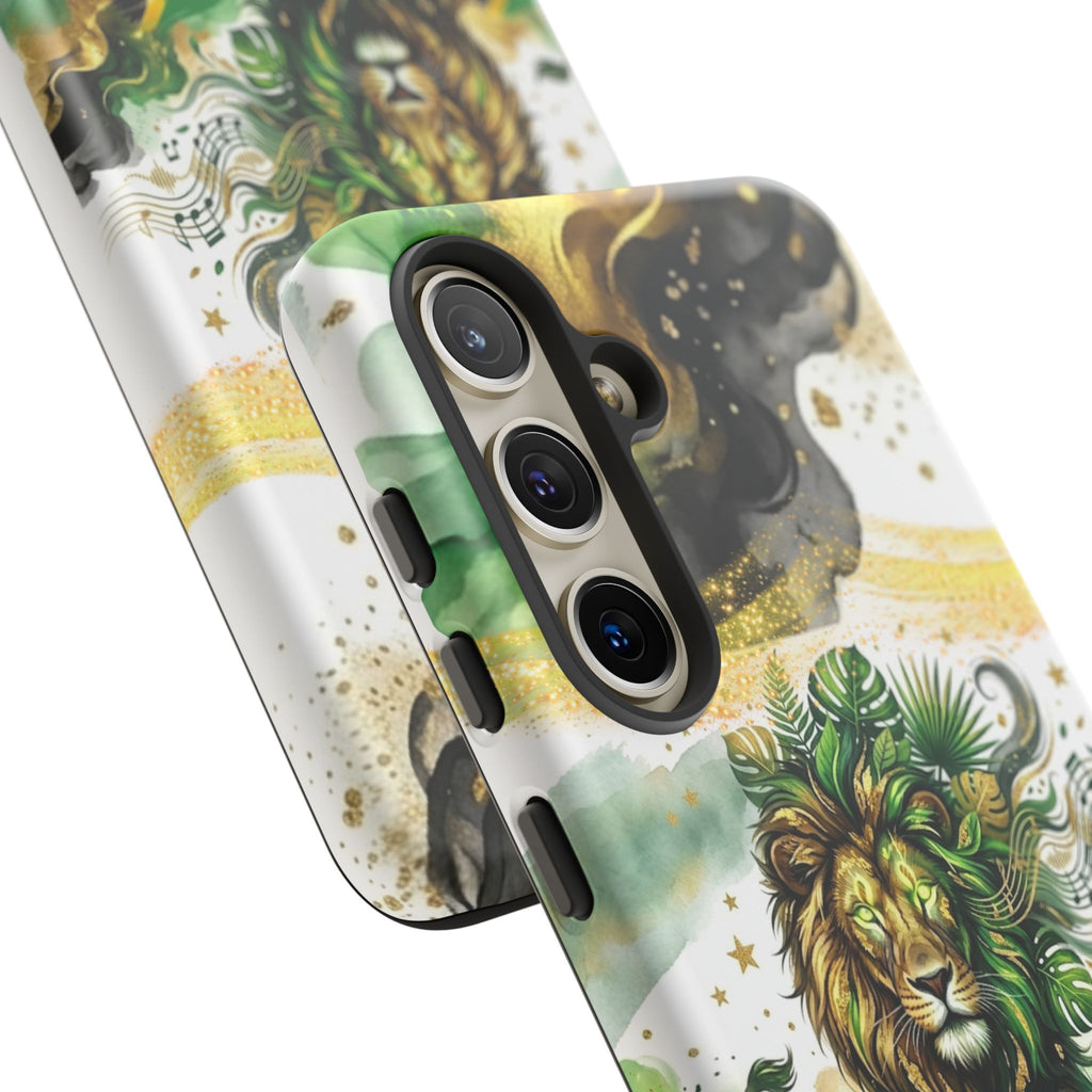 Reggae Lion Phone Case — Jamaican Flag Rasta Art Tough Phone Cover