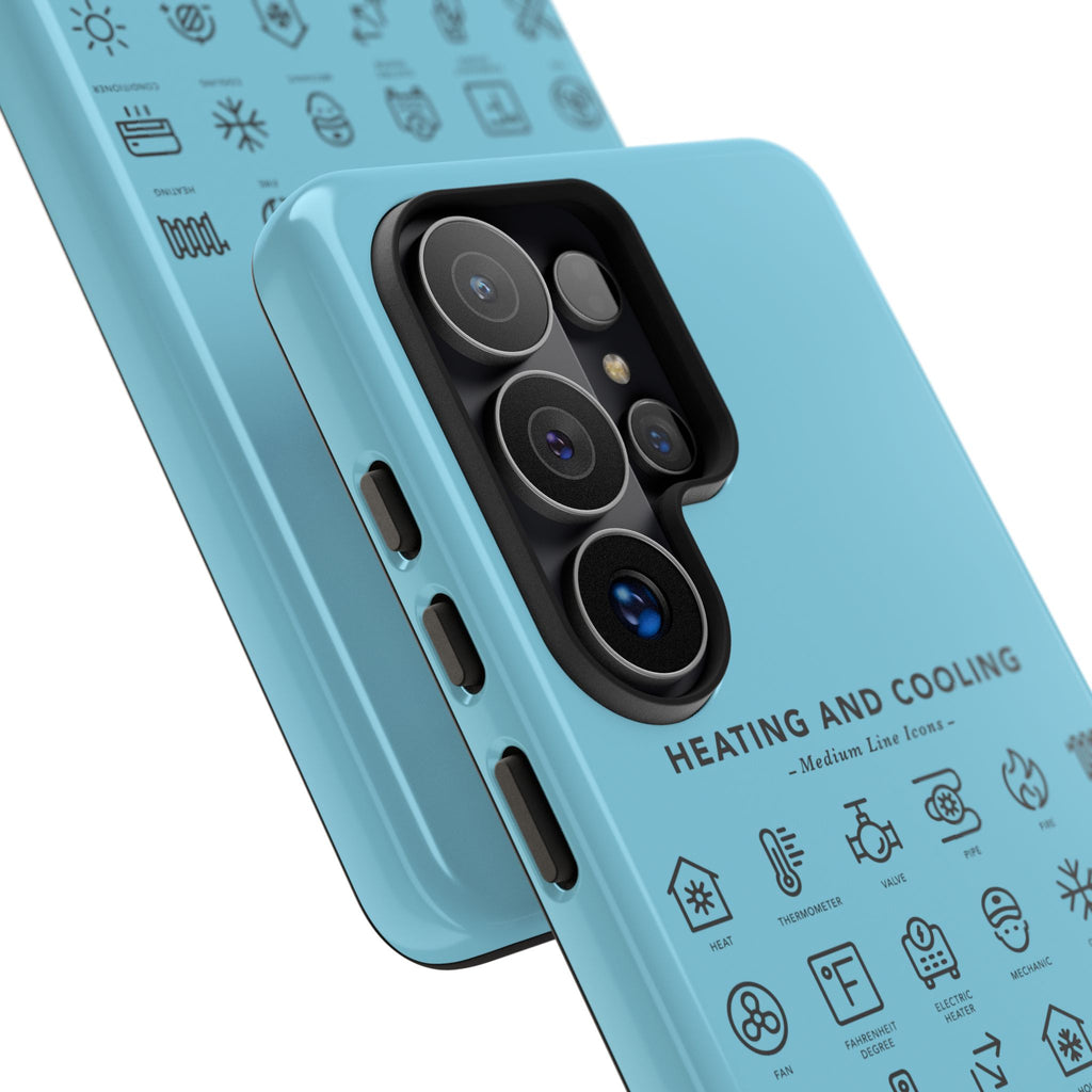 Heating and Cooling Icons Phone Case – HVAC Technician Protective Phone Cover
