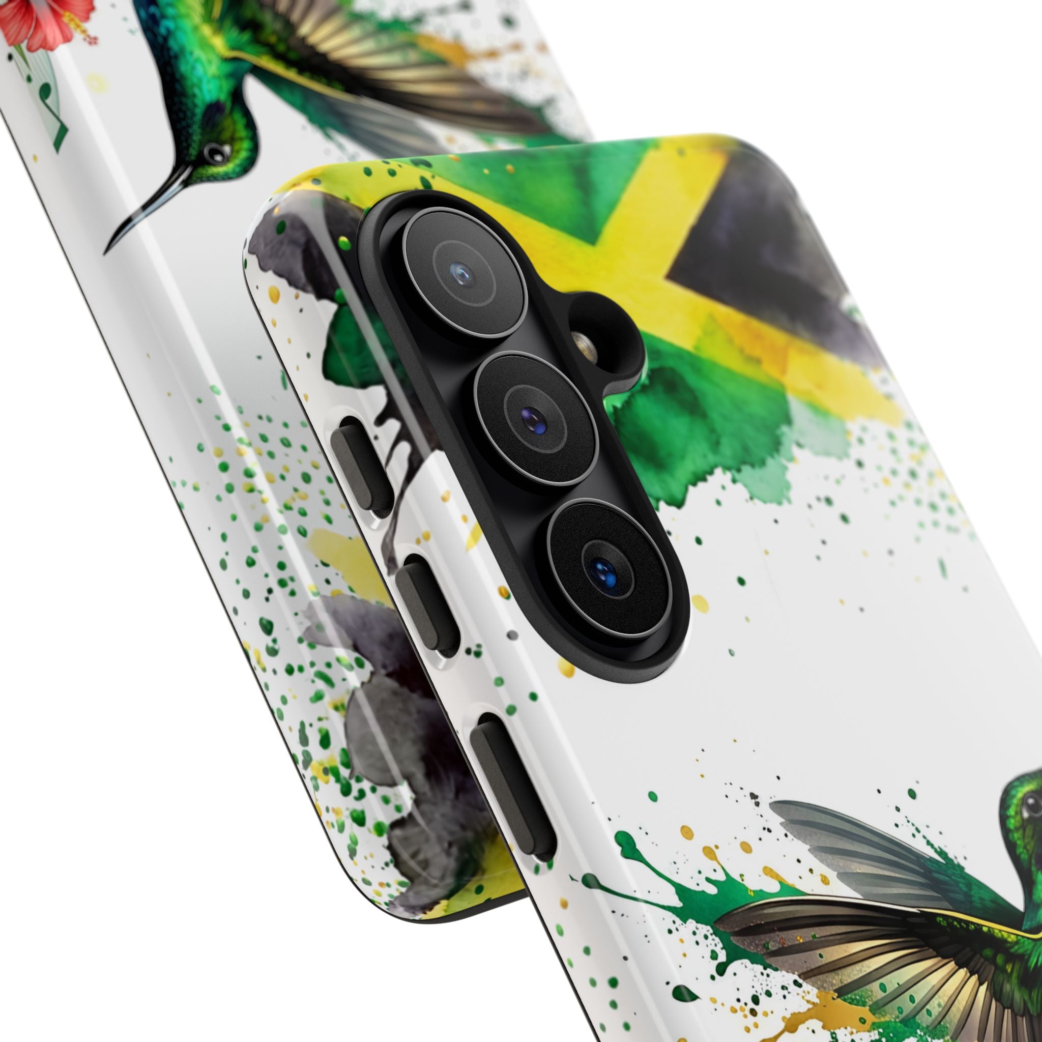 Hummingbird Jamaica Tough Phone Case – Tropical Floral Protective Cover