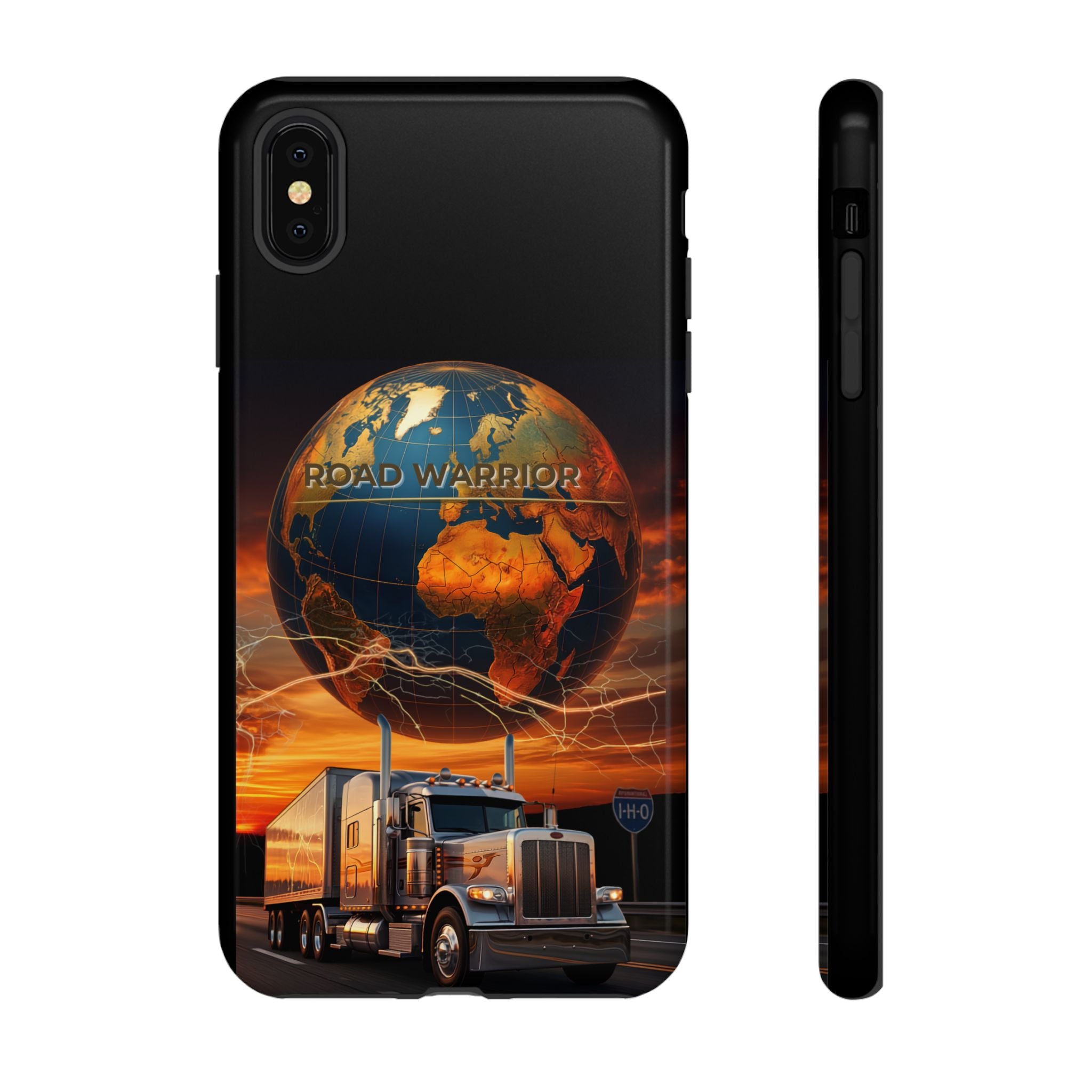 Truck Driver Phone Case — 'Global Road Warrior' Semi Truck Globe Tough Phone Cover