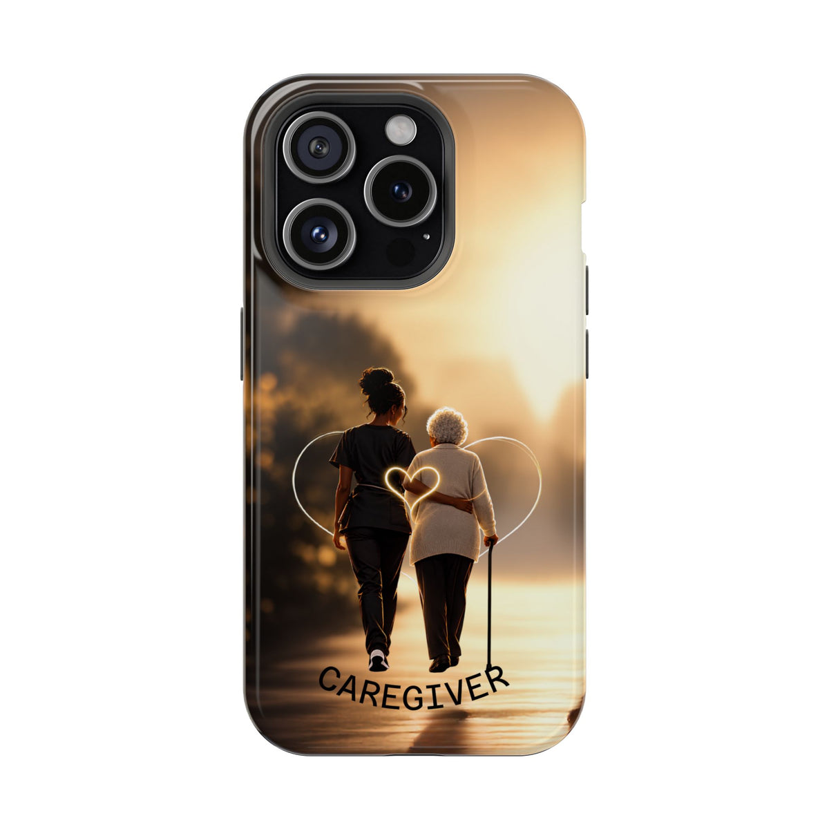Caregiver Phone Case — Impact-Resistant Protective Case with Heart Design