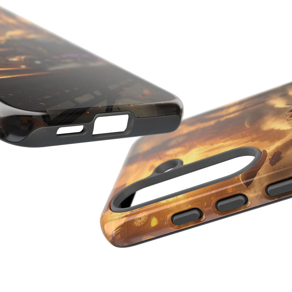 Steampunk Freightliner Phone Case — Rugged Trucking Cityscape iPhone Cover