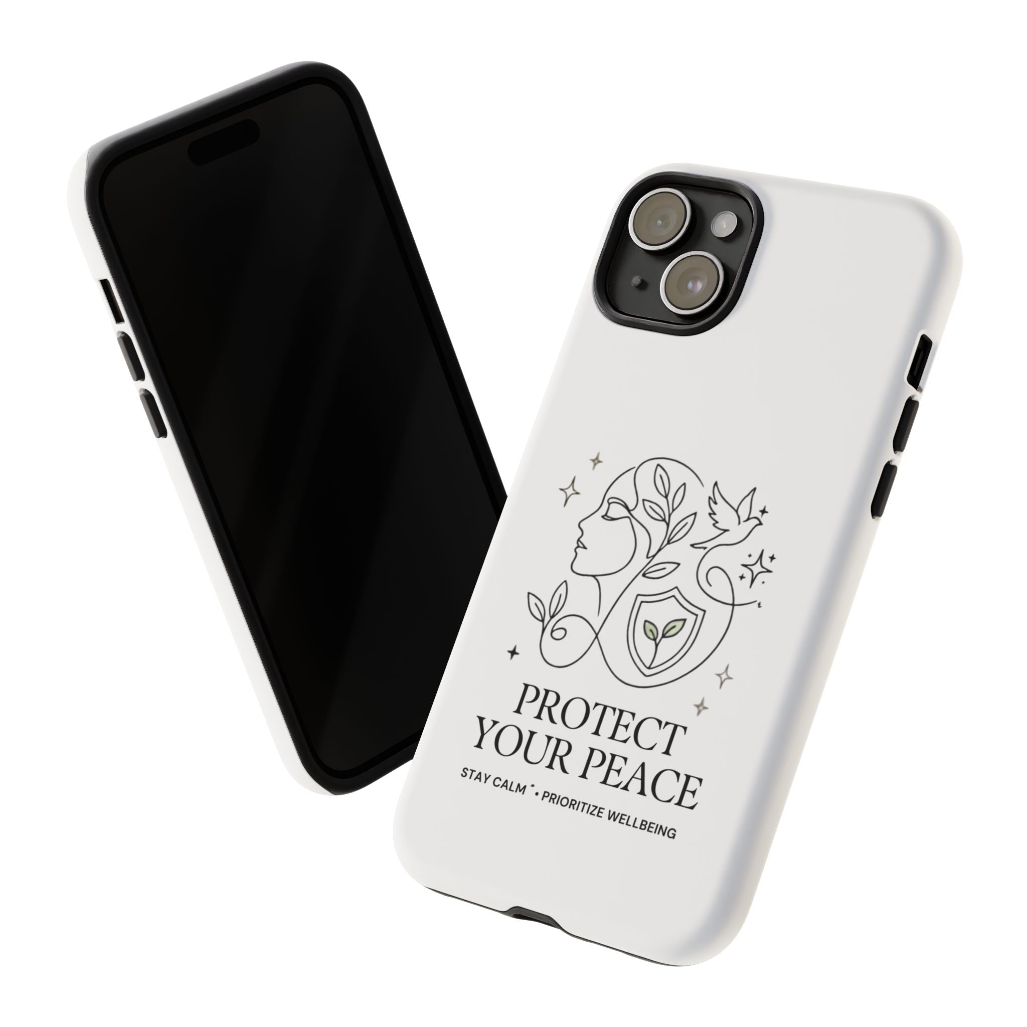 Protect Your Peace Phone Case – Minimalist Wellness iPhone Cover