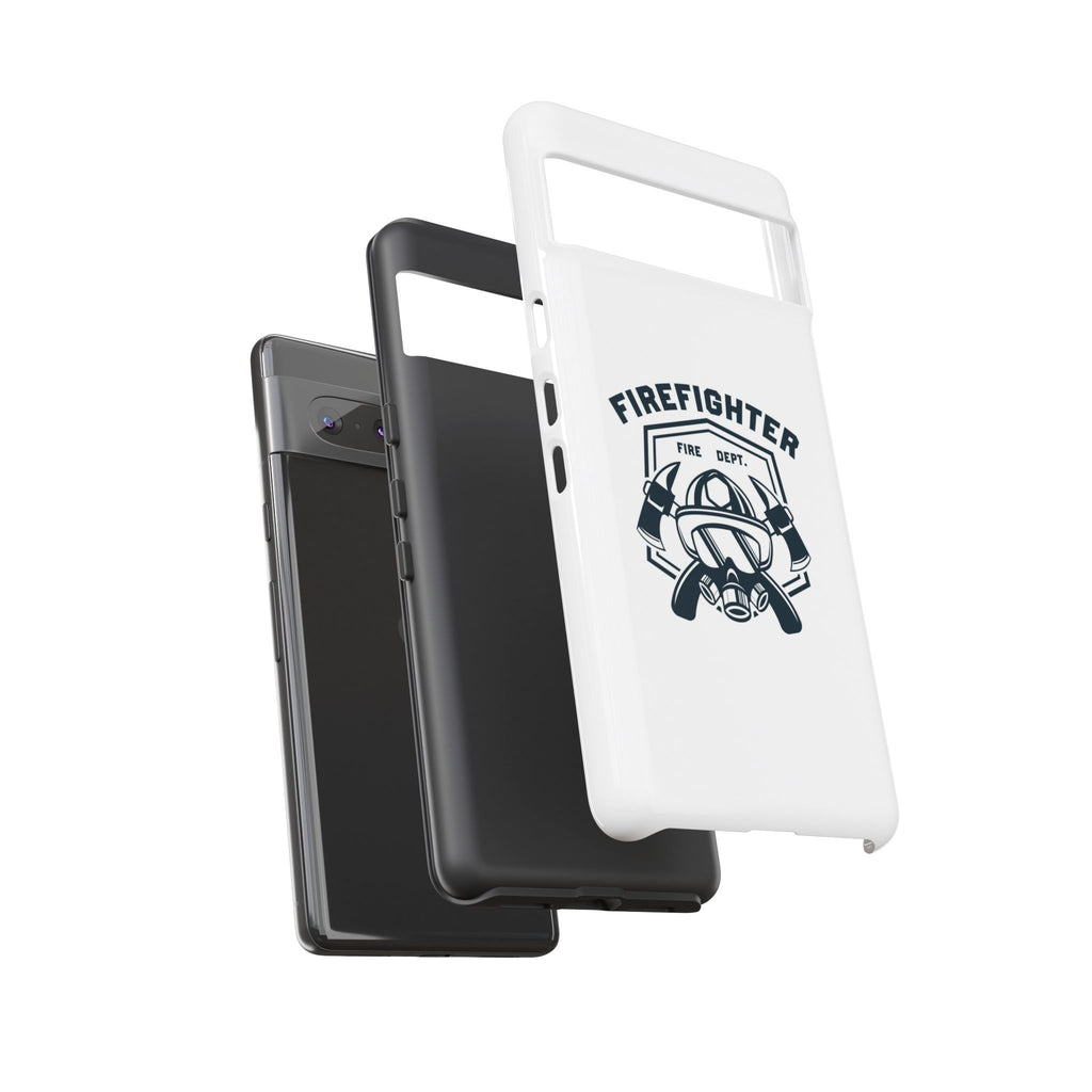 Firefighter Tough Phone Case — Fire Dept Helmet & Axes Protective Cover