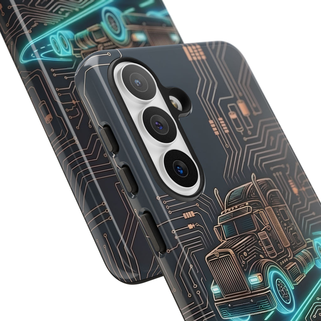 Truck Driver Gamer Phone Case — “Real Life. No Pause Button.”