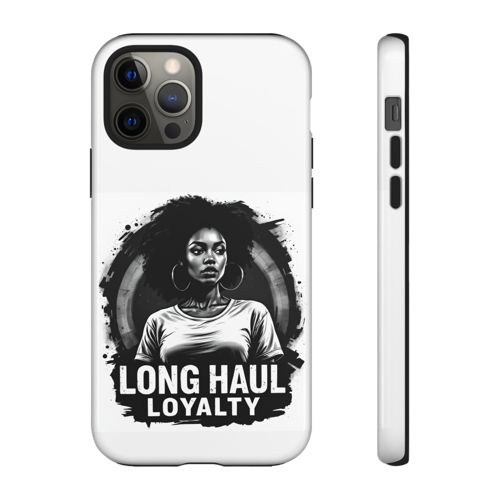 Phone Case — "Long Haul Loyalty" Black & White Portrait Protective Case