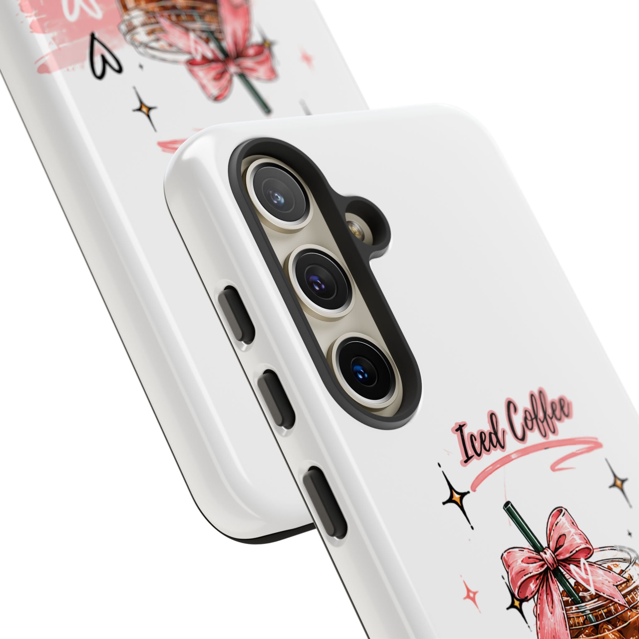 Iced Coffee Phone Case – Cute Pink Boba Design ("Iced coffee is my person")