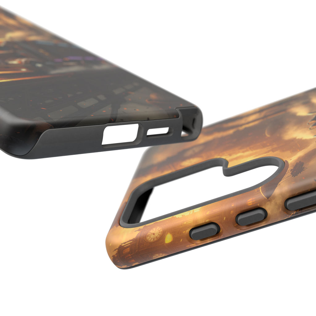 Steampunk Freightliner Phone Case — Rugged Trucking Cityscape iPhone Cover