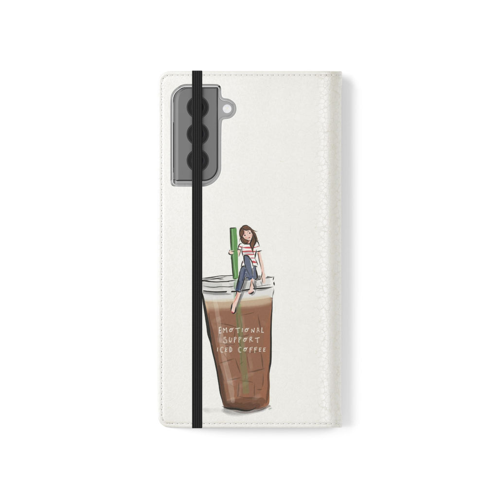 Flip Case — "Emotional Support Iced Coffee" Phone Wallet Case