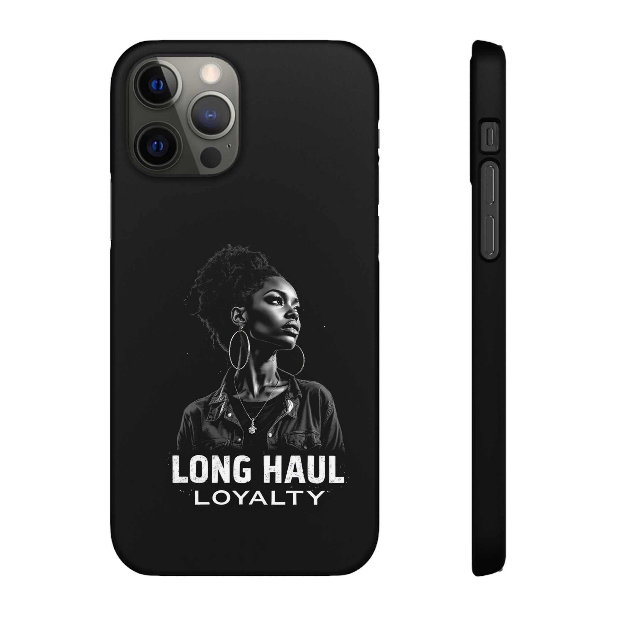 Phone Case — "Long Haul Loyalty" Black Portrait Snap Case