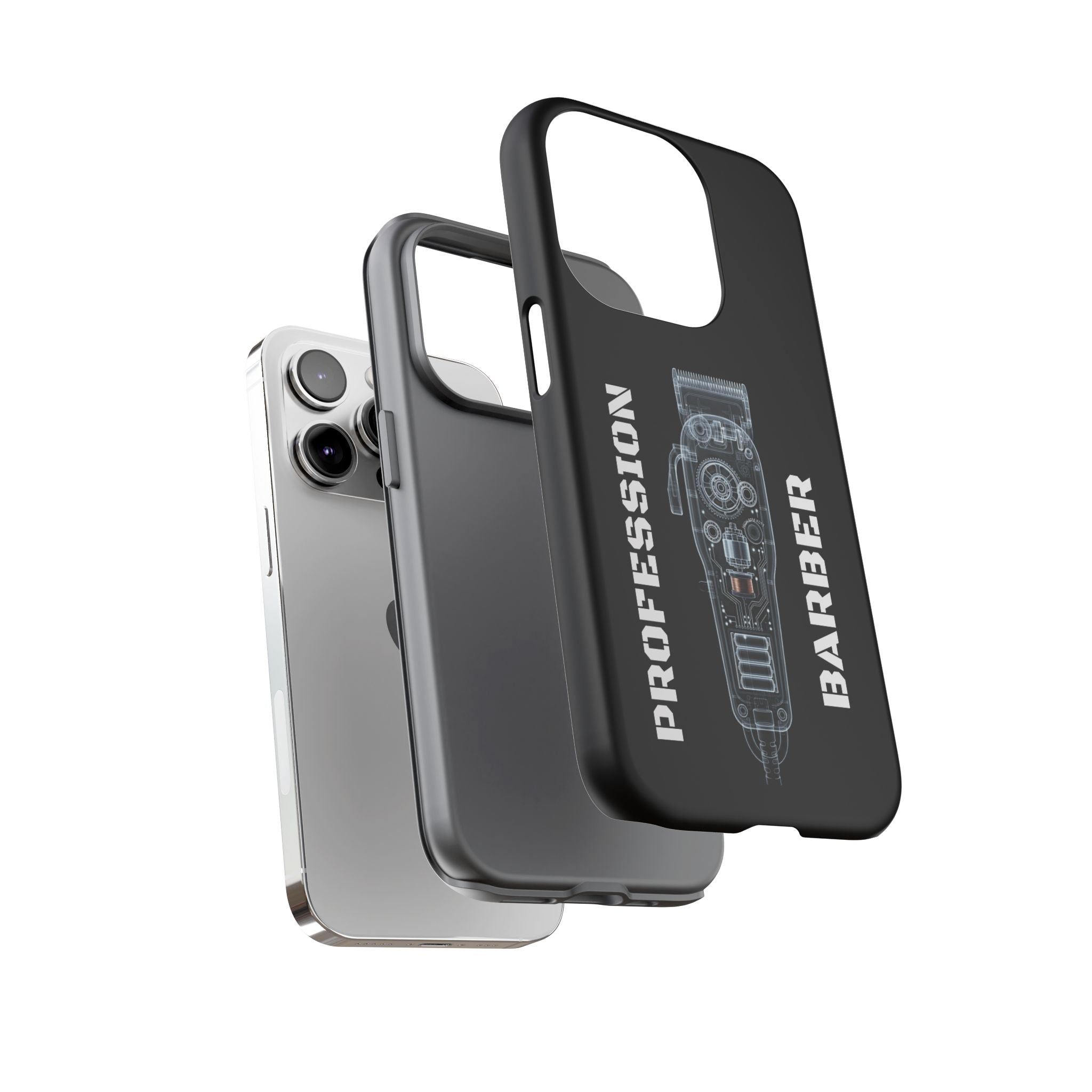 Barber Clip Cord X‑Ray Tough Phone Case – Professional Barber Gift