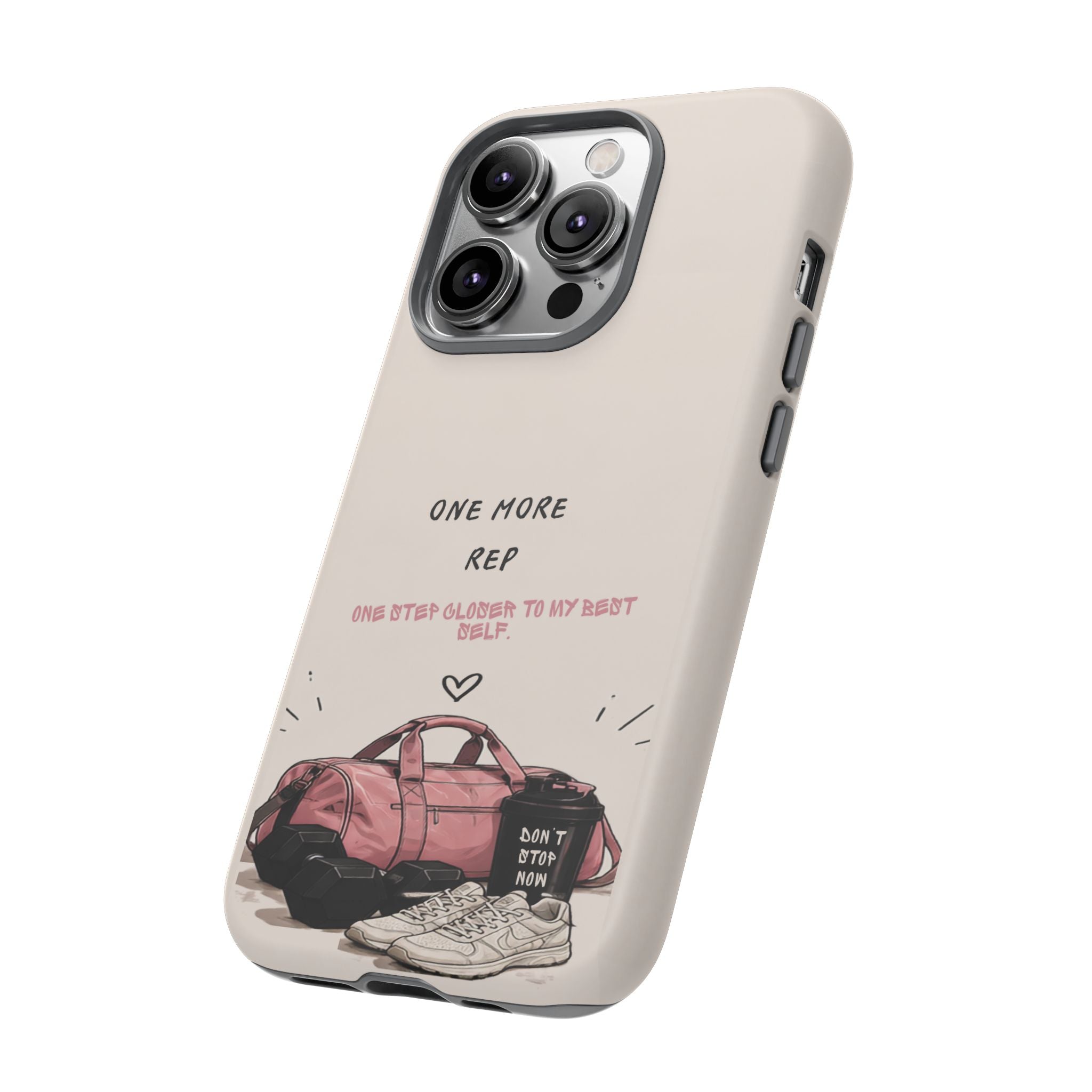 Gym Phone Case — "One More Rep" Workout Duffle & Sneakers Protective Case