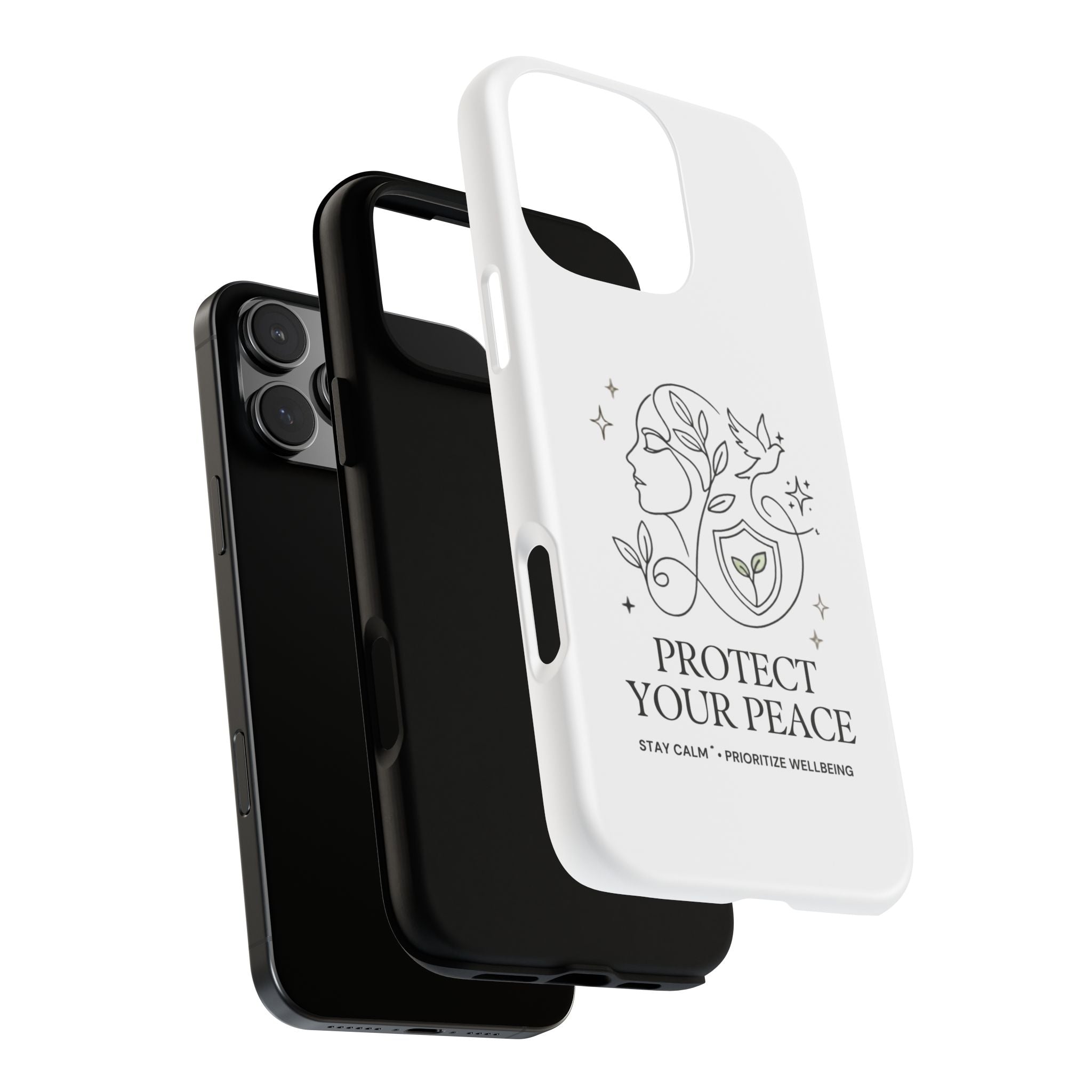 Protect Your Peace Phone Case – Minimalist Wellness iPhone Cover