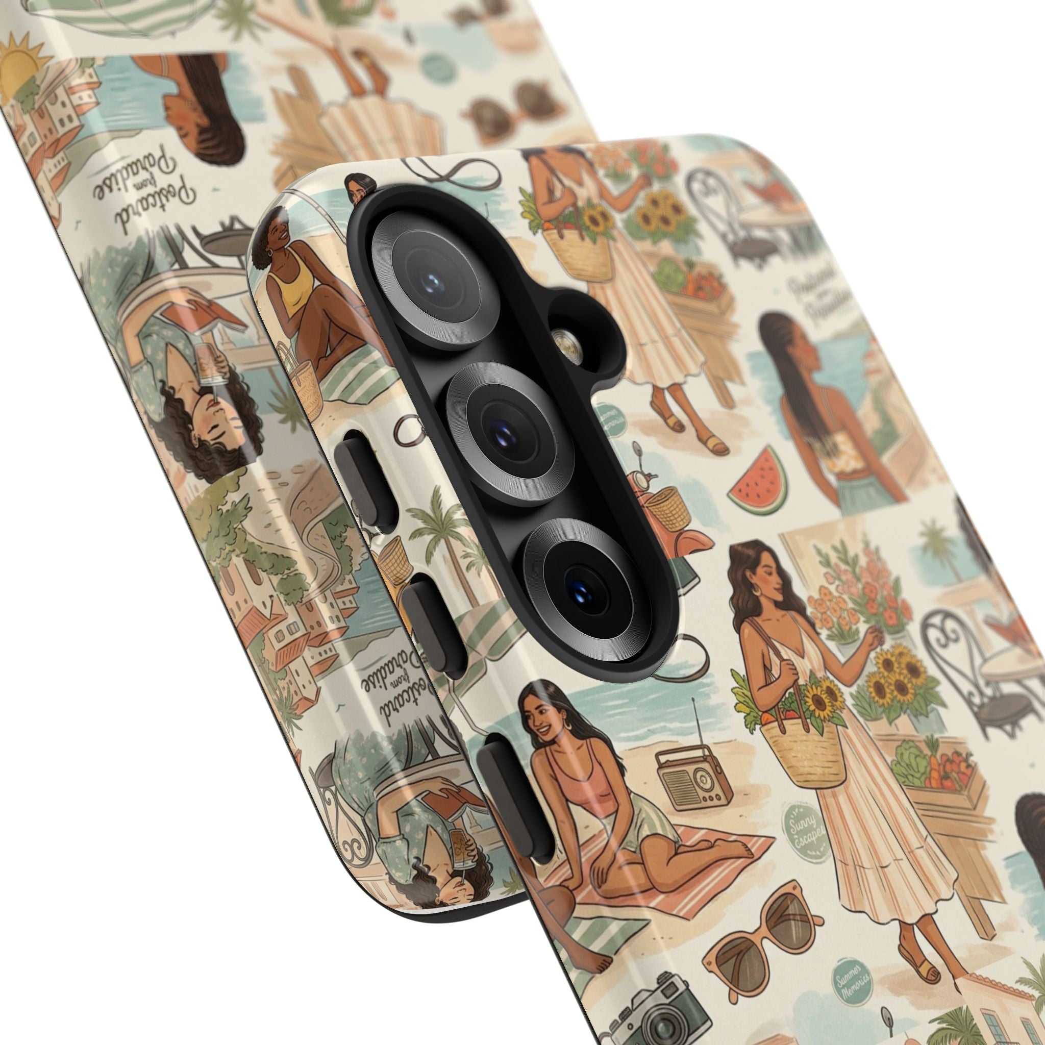 Tropical Vacation Phone Case — Vintage Beach Women Pattern