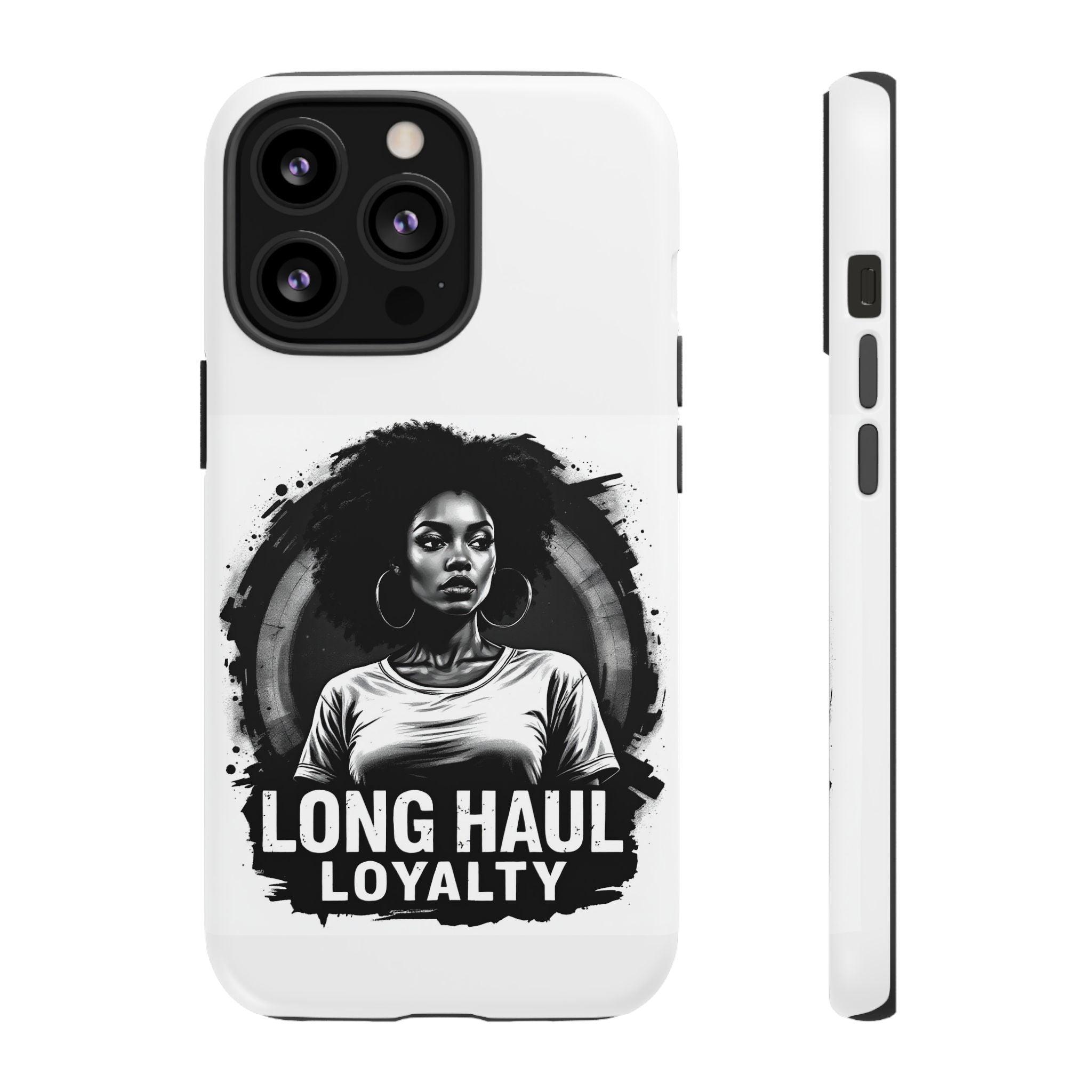 Phone Case — "Long Haul Loyalty" Black & White Portrait Protective Case