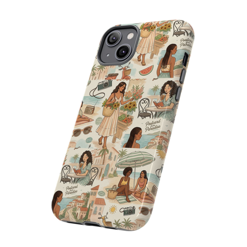 Tropical Vacation Phone Case — Vintage Beach Women Pattern