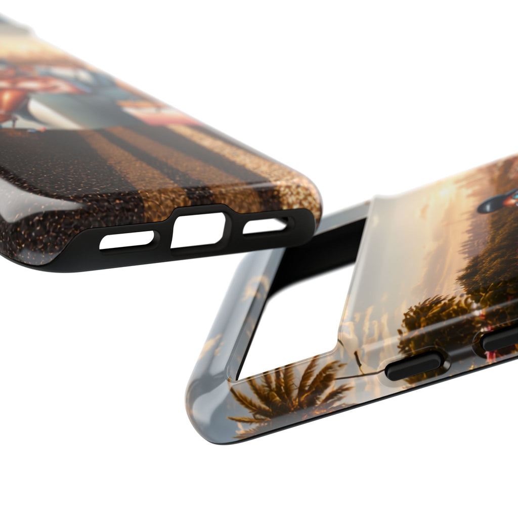 Phone Case — Chic Shopper Illustration on Cloud Background