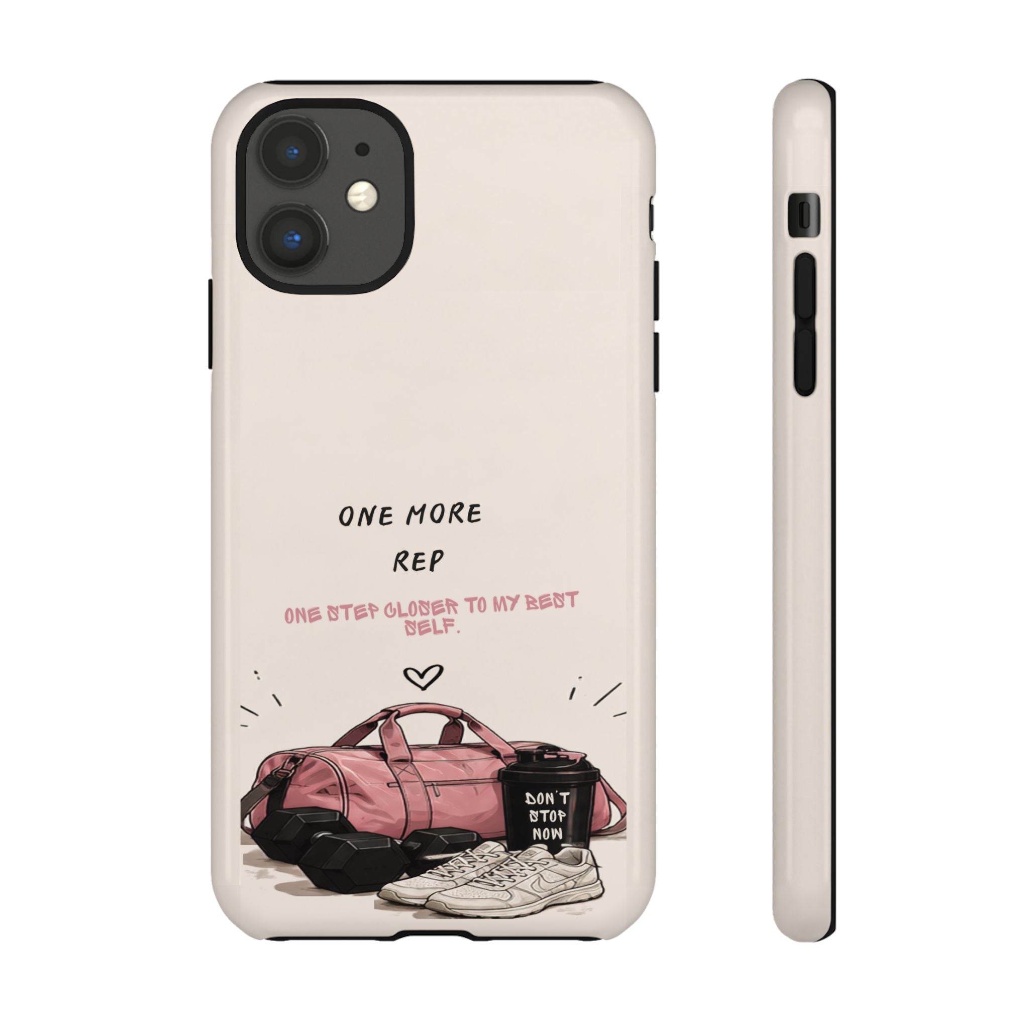 Gym Phone Case — "One More Rep" Workout Duffle & Sneakers Protective Case