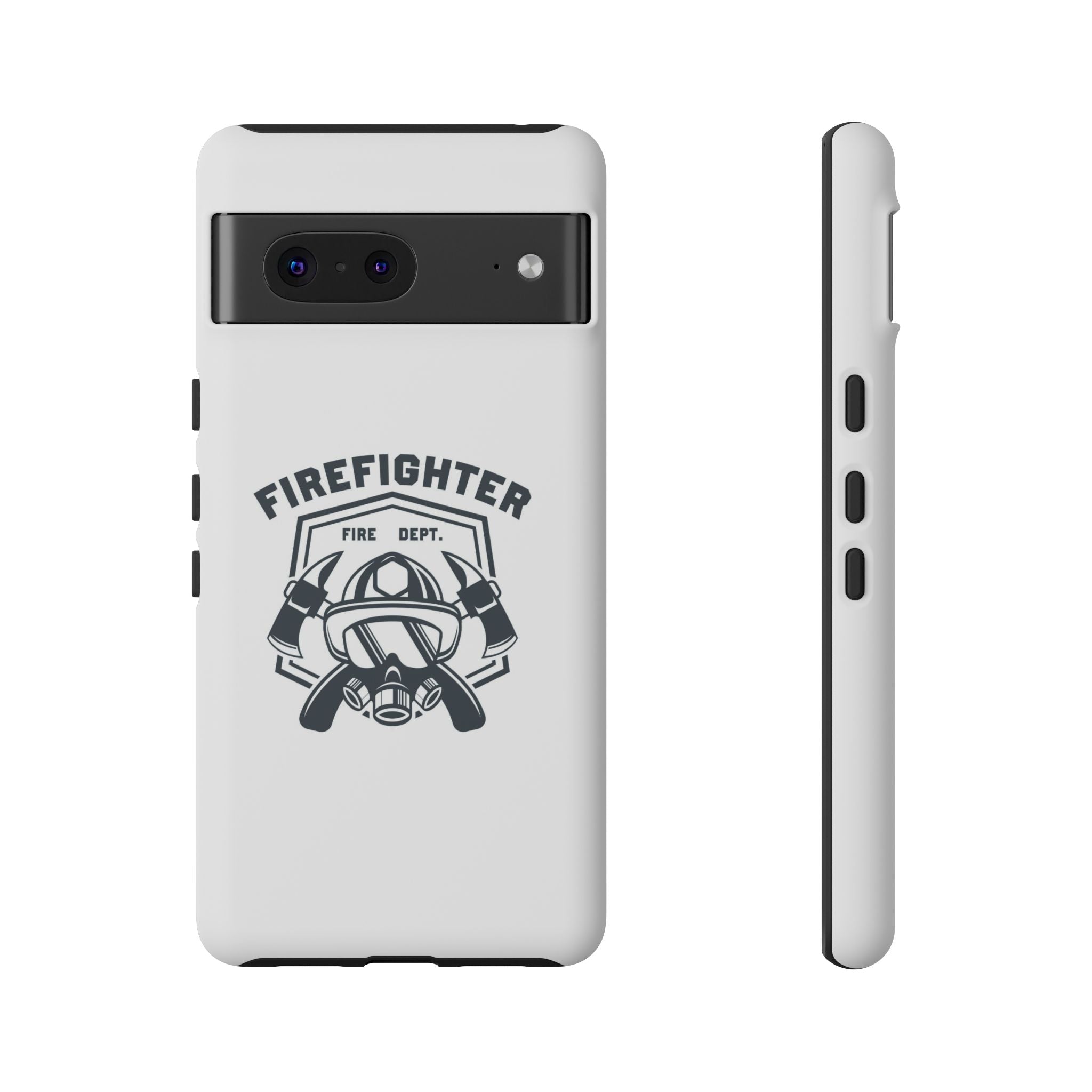 Firefighter Tough Phone Case — Fire Dept Helmet & Axes Protective Cover