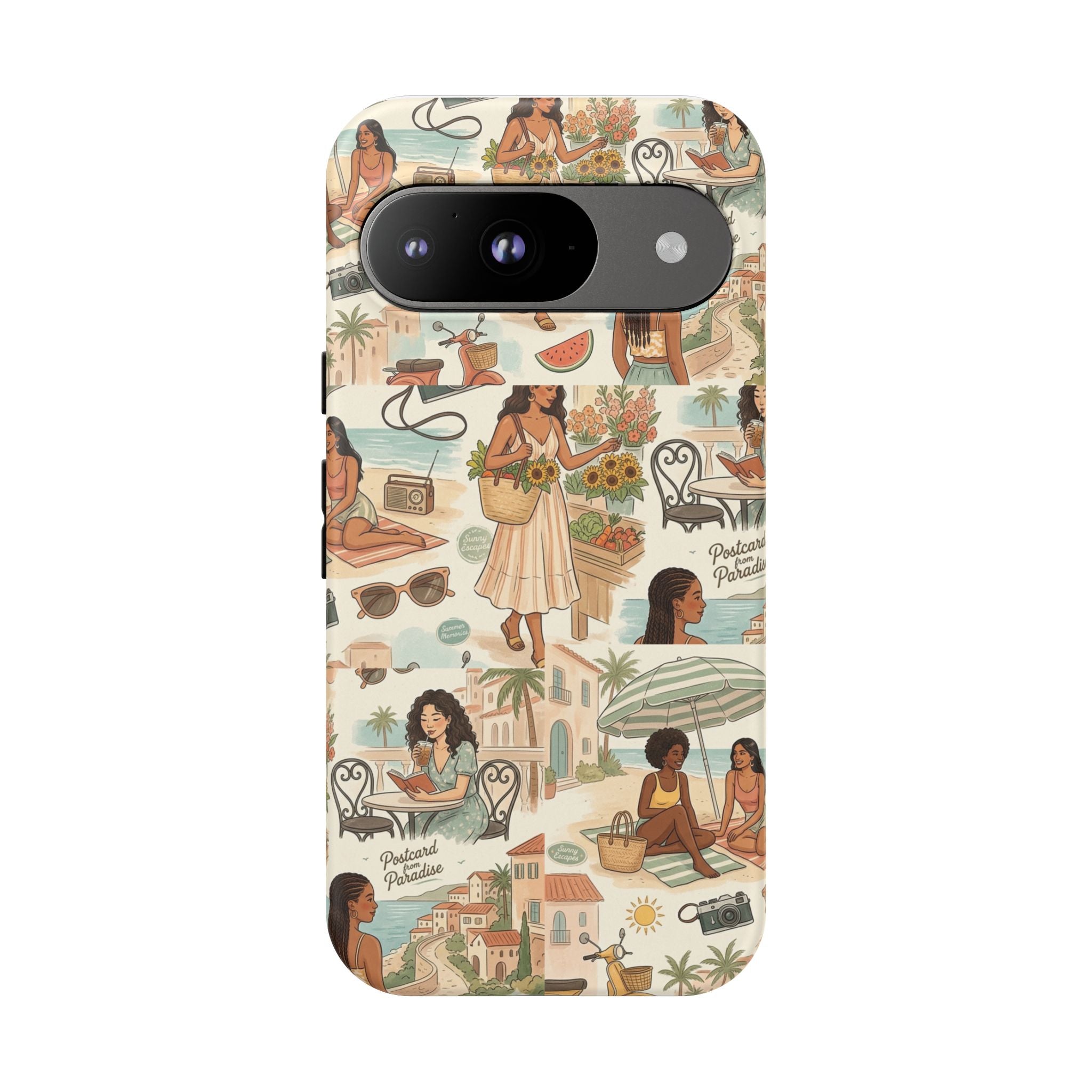 Tropical Vacation Phone Case — Vintage Beach Women Pattern