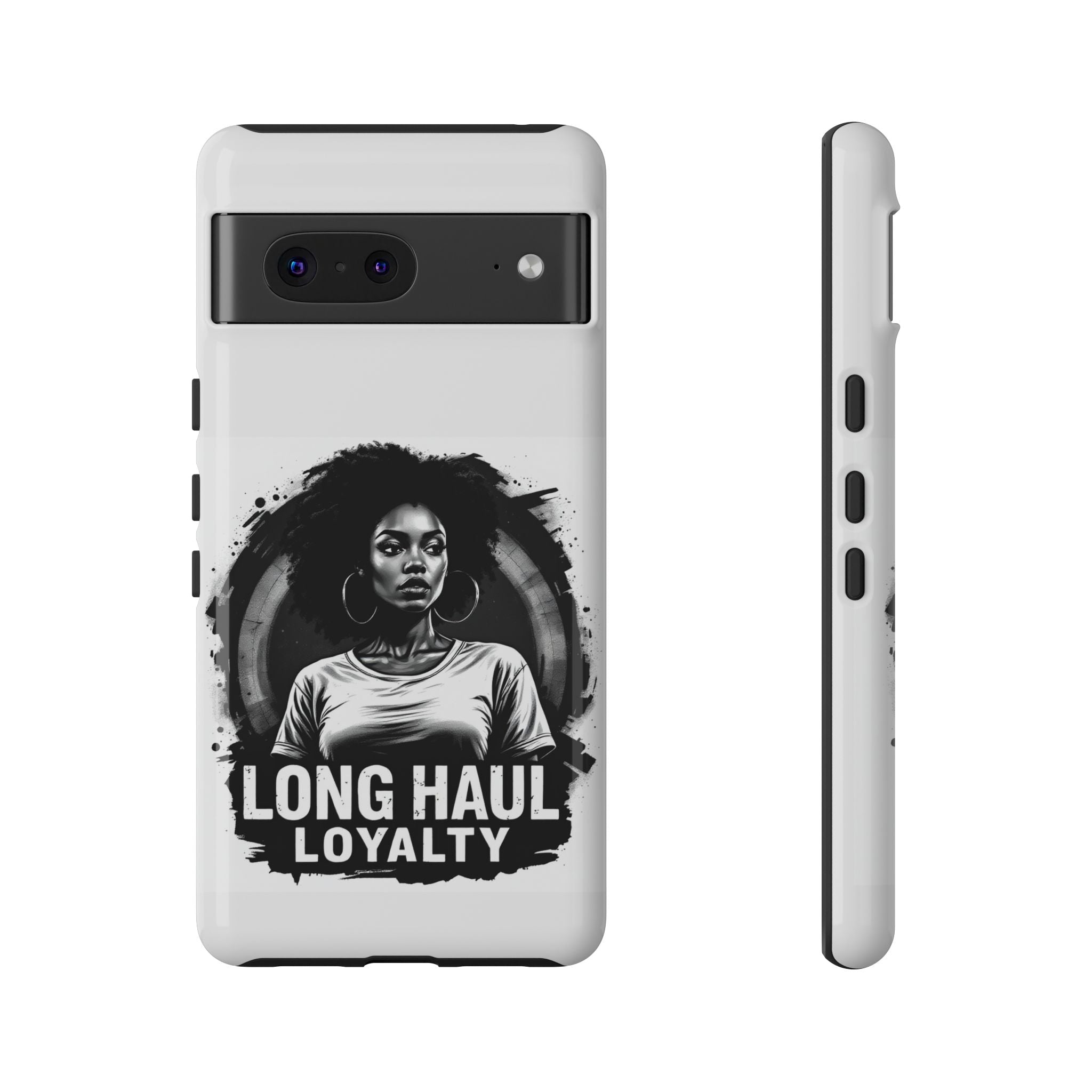 Phone Case — "Long Haul Loyalty" Black & White Portrait Protective Case