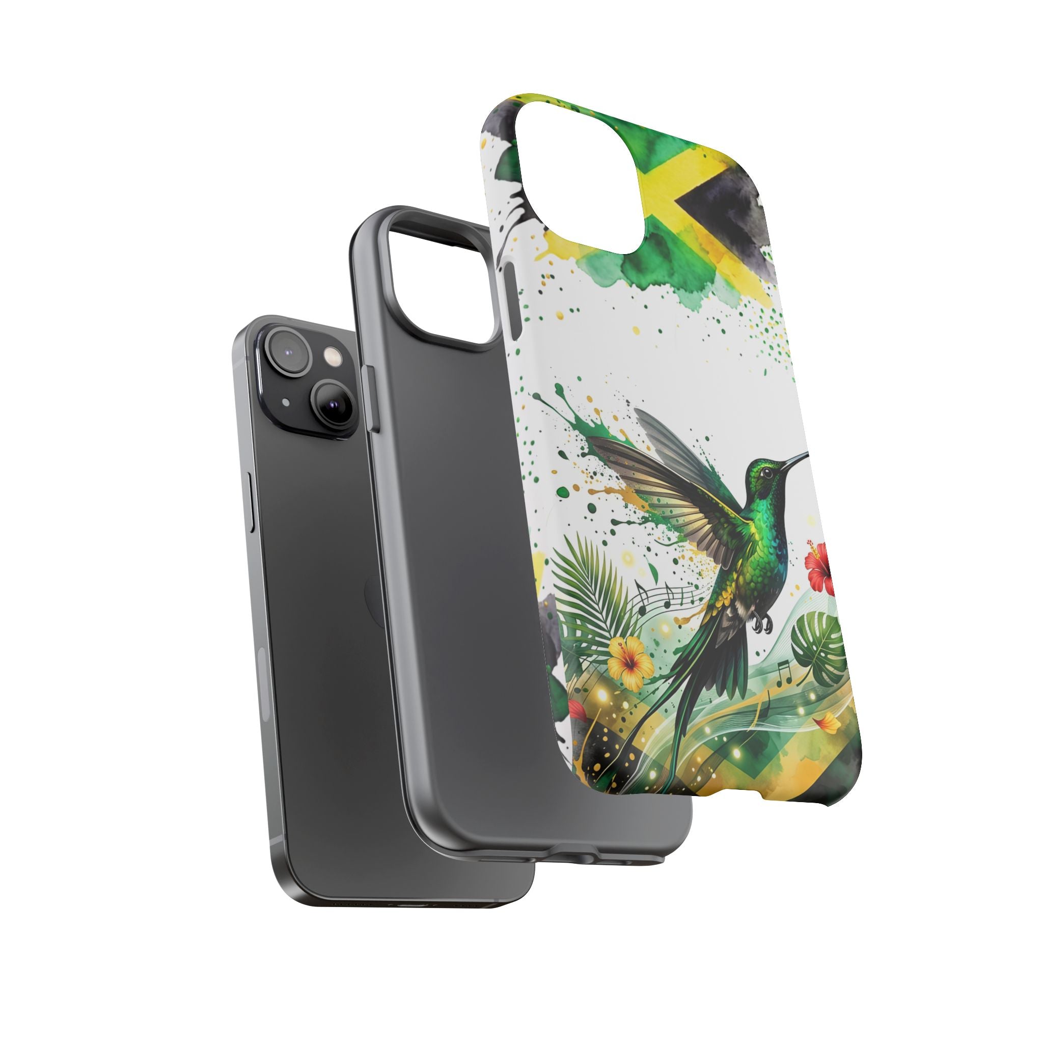 Hummingbird Jamaica Tough Phone Case – Tropical Floral Protective Cover