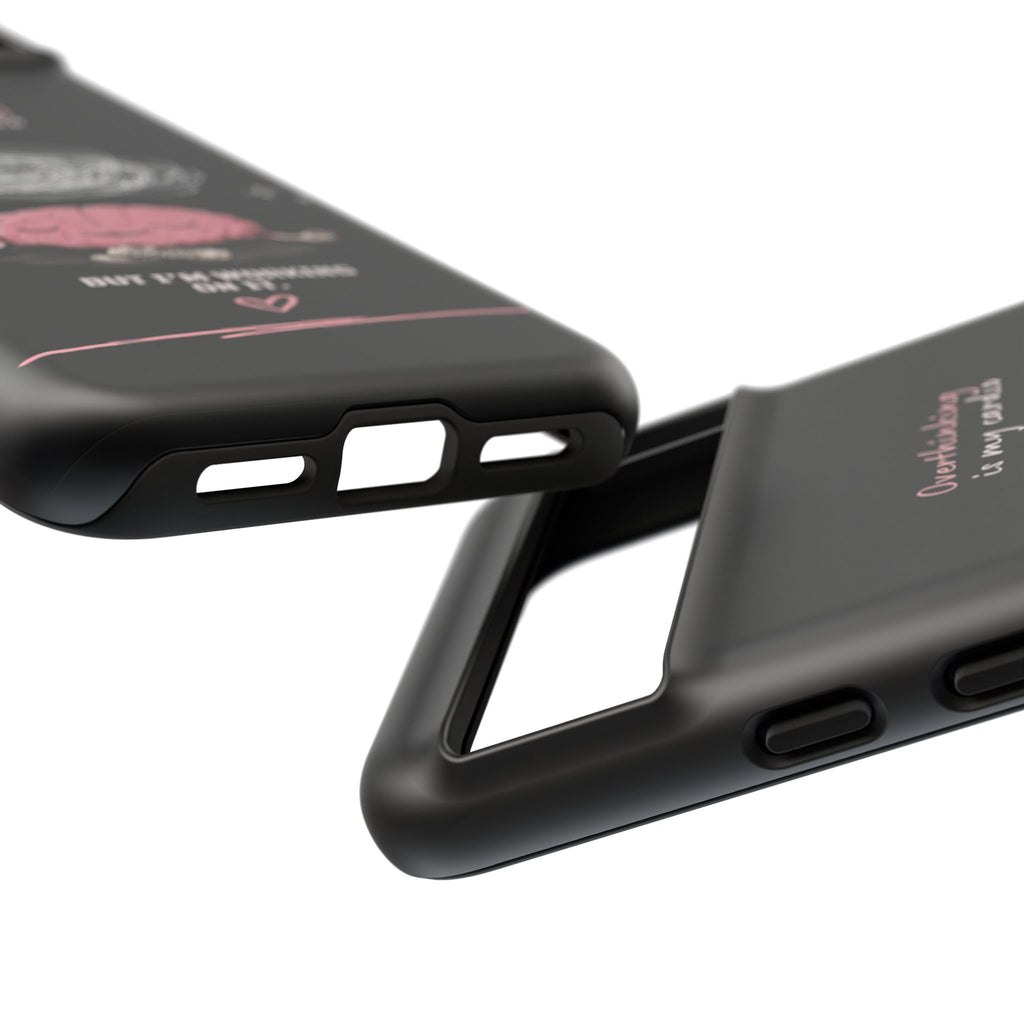 Phone Case — "Overthinking Is My Cardio" Cute Meditating Brain Protective Case