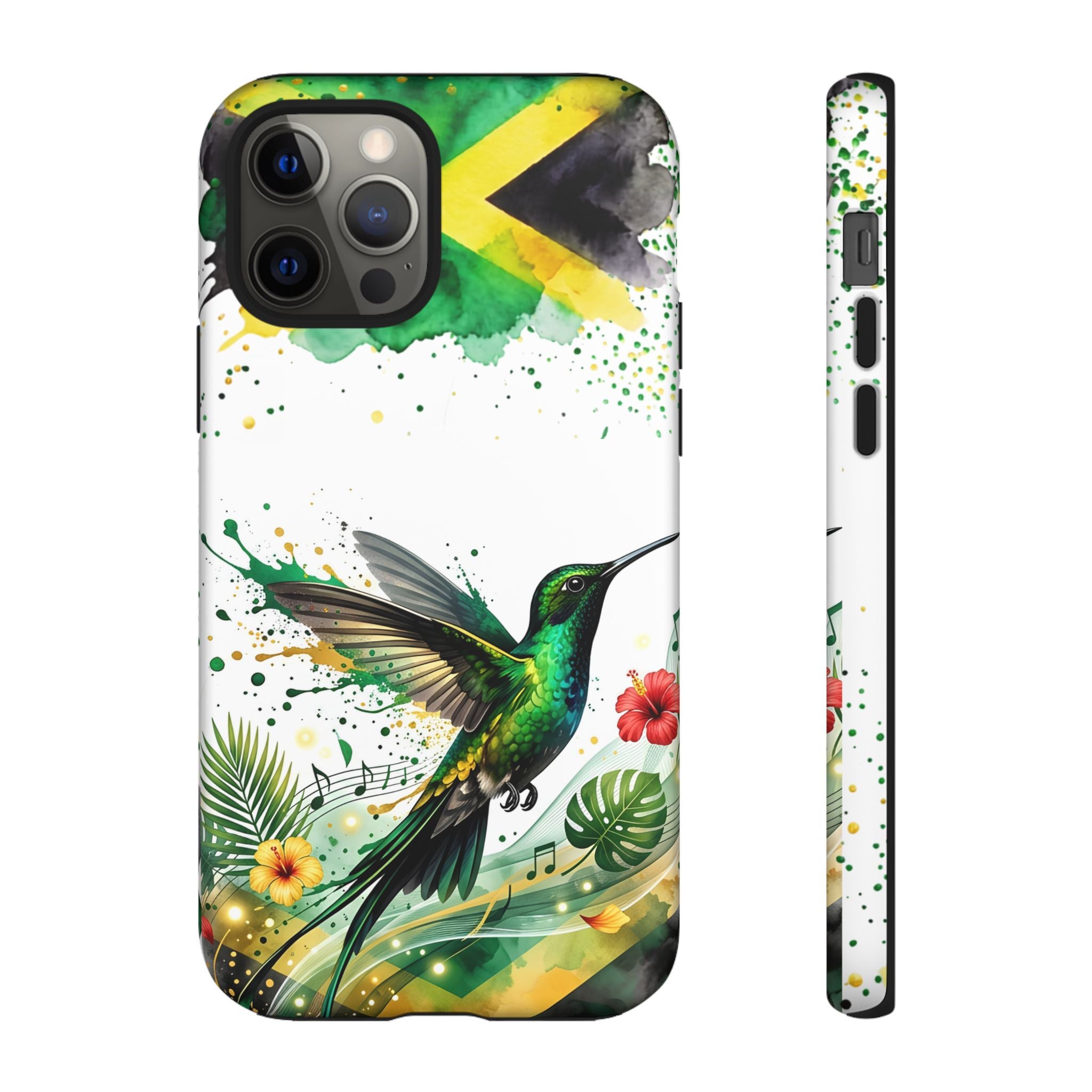 Hummingbird Jamaica Tough Phone Case – Tropical Floral Protective Cover