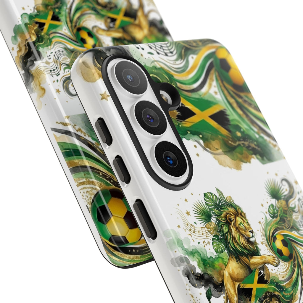 Jamaica Lion Phone Case — Jamaican Flag Rasta Protective Tough Case