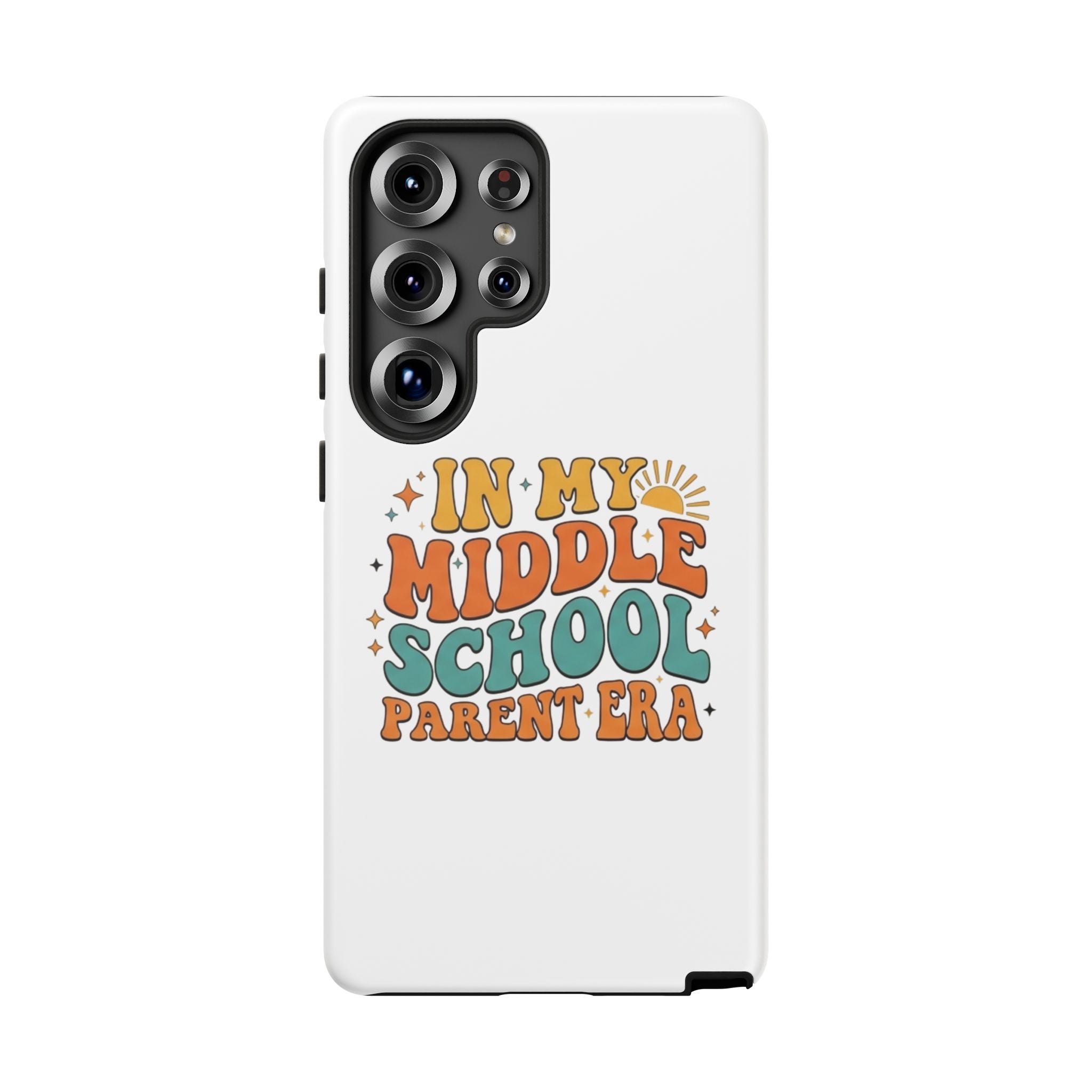 Middle School Parent Phone Case — "In My Middle School Parent Era" Retro Design