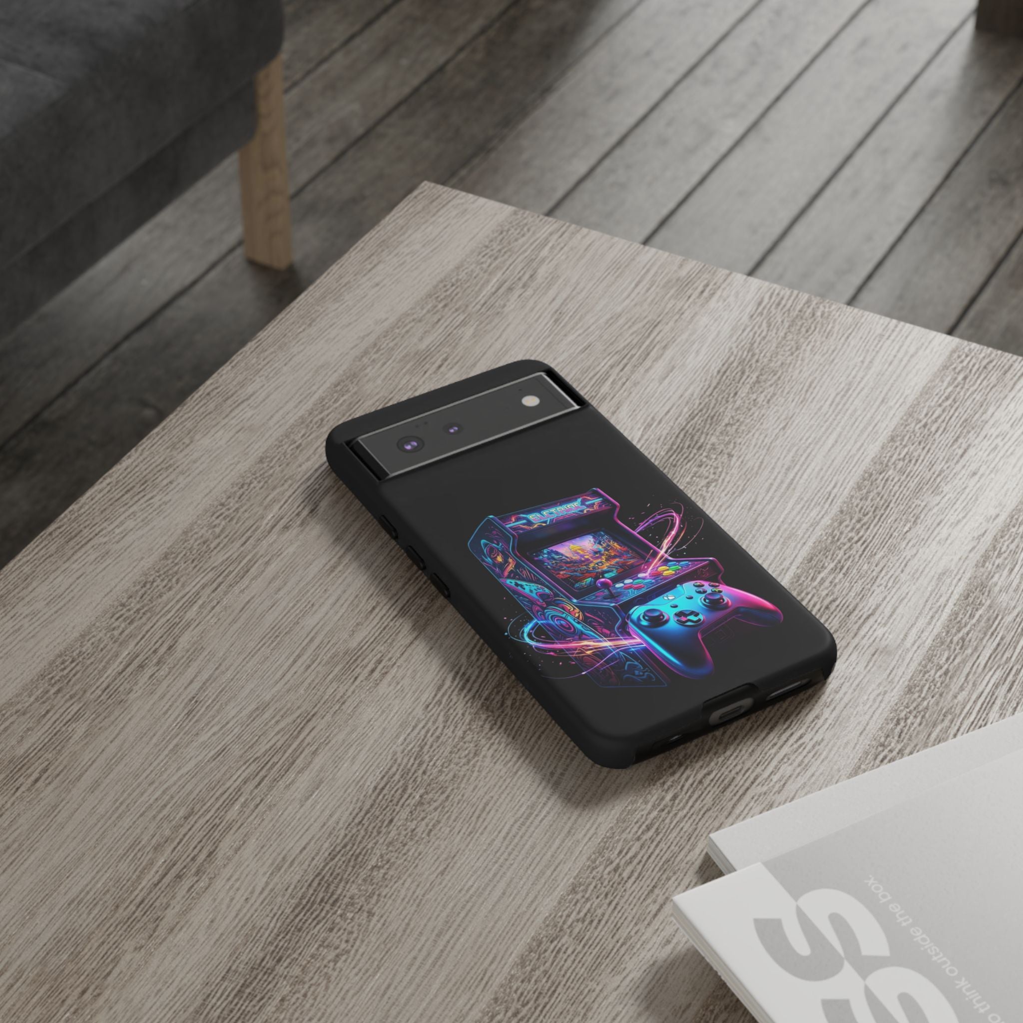 Retro Arcade Phone Case — Neon Gaming Controller Design