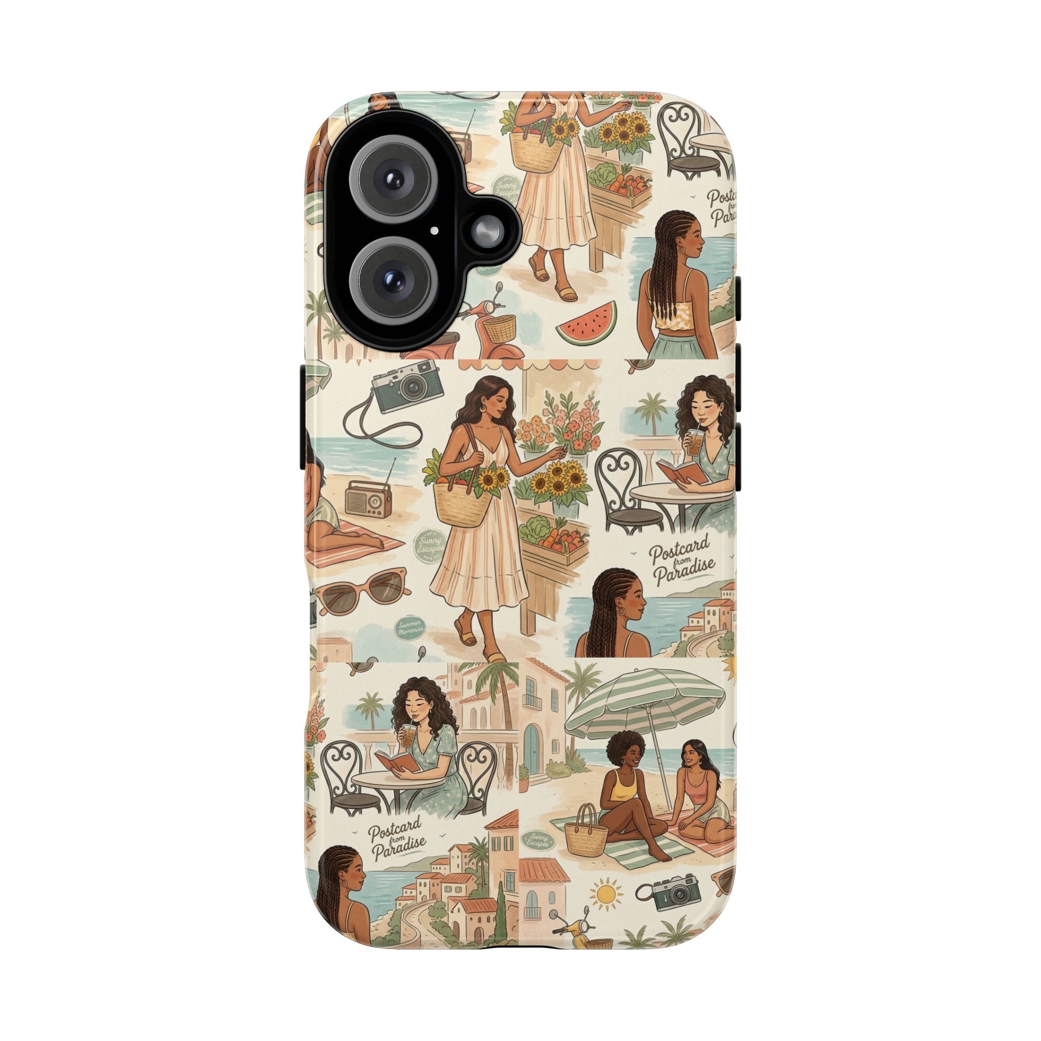 Tropical Vacation Phone Case — Vintage Beach Women Pattern
