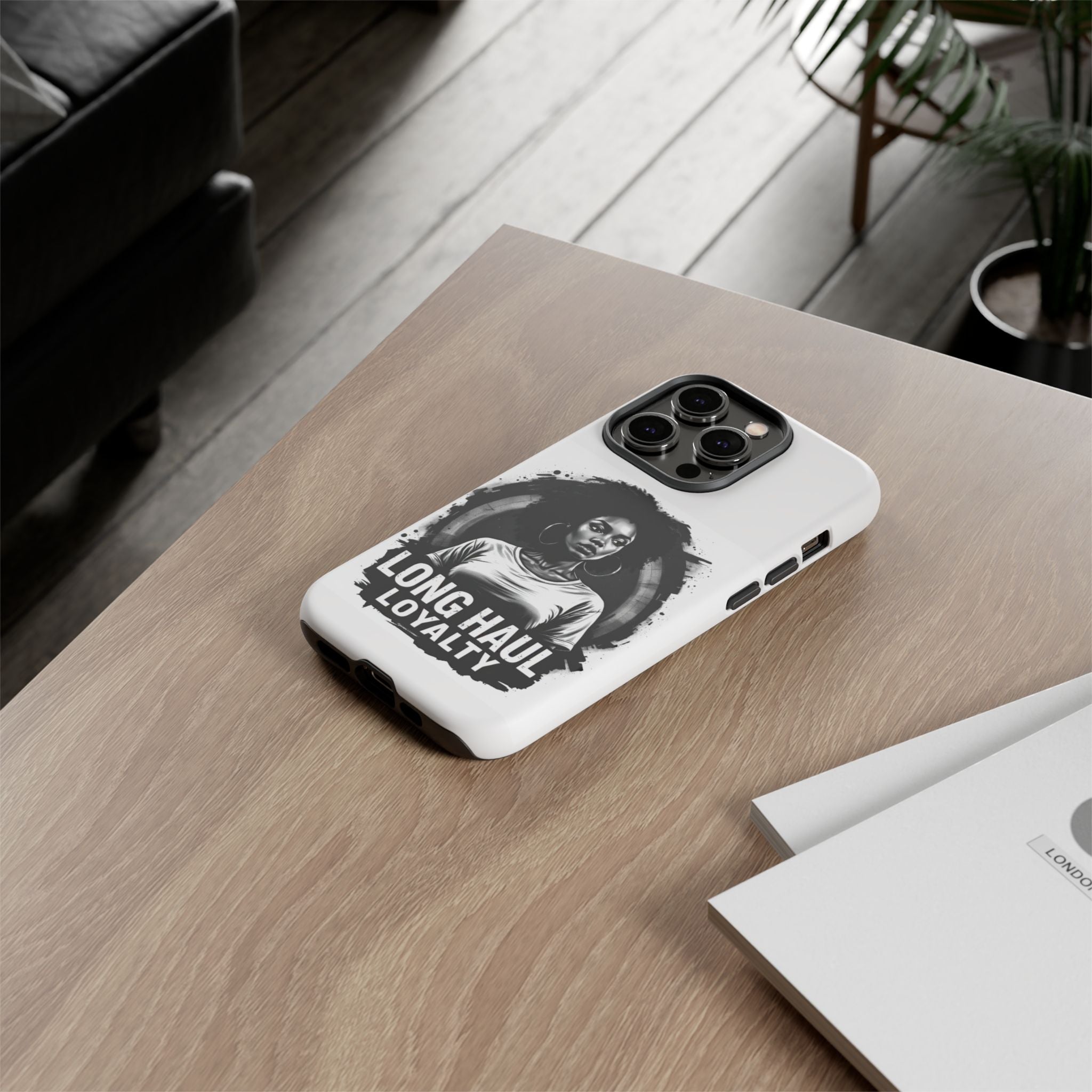 Phone Case — "Long Haul Loyalty" Black & White Portrait Protective Case