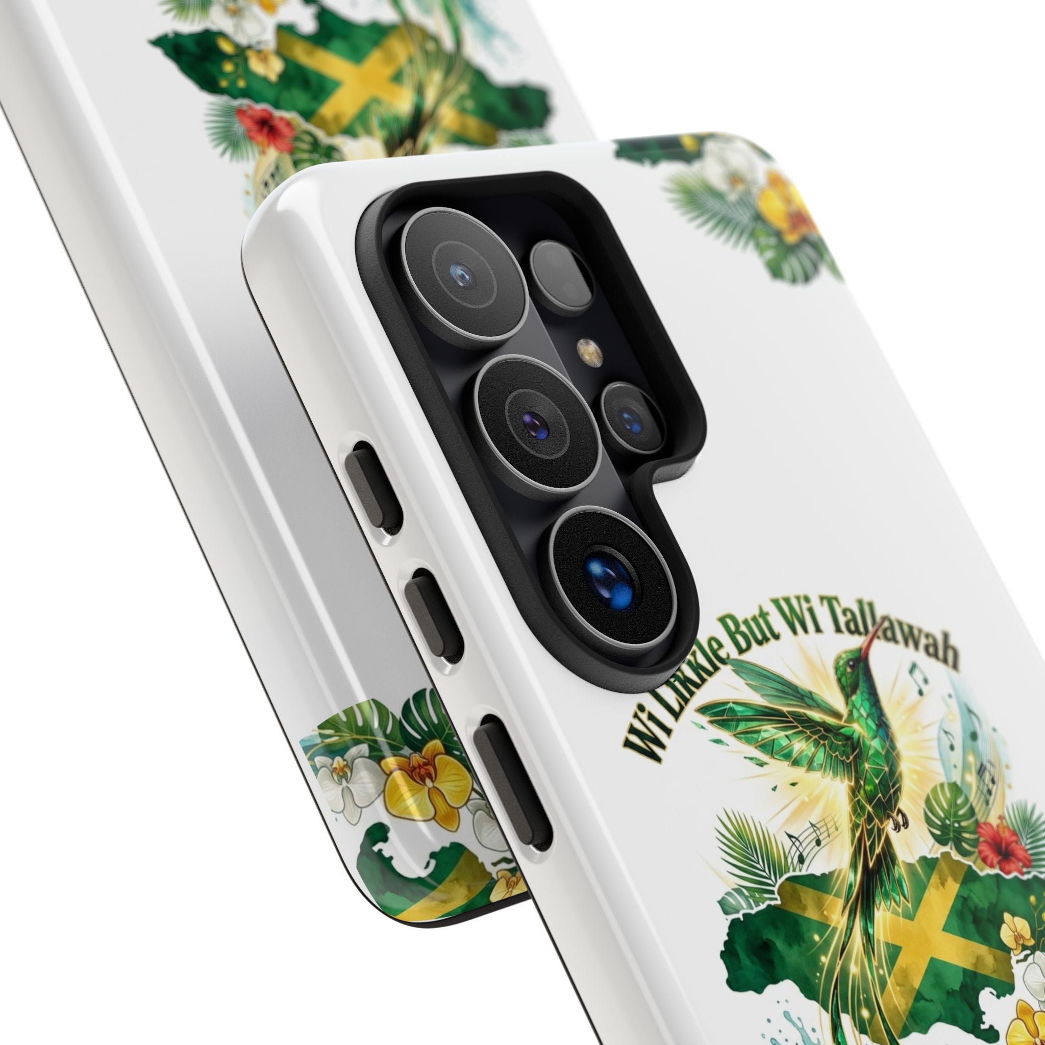 Jamaica Hummingbird Phone Case — “Wi Likkle But Wi Tallawah” Tropical Protective Cover