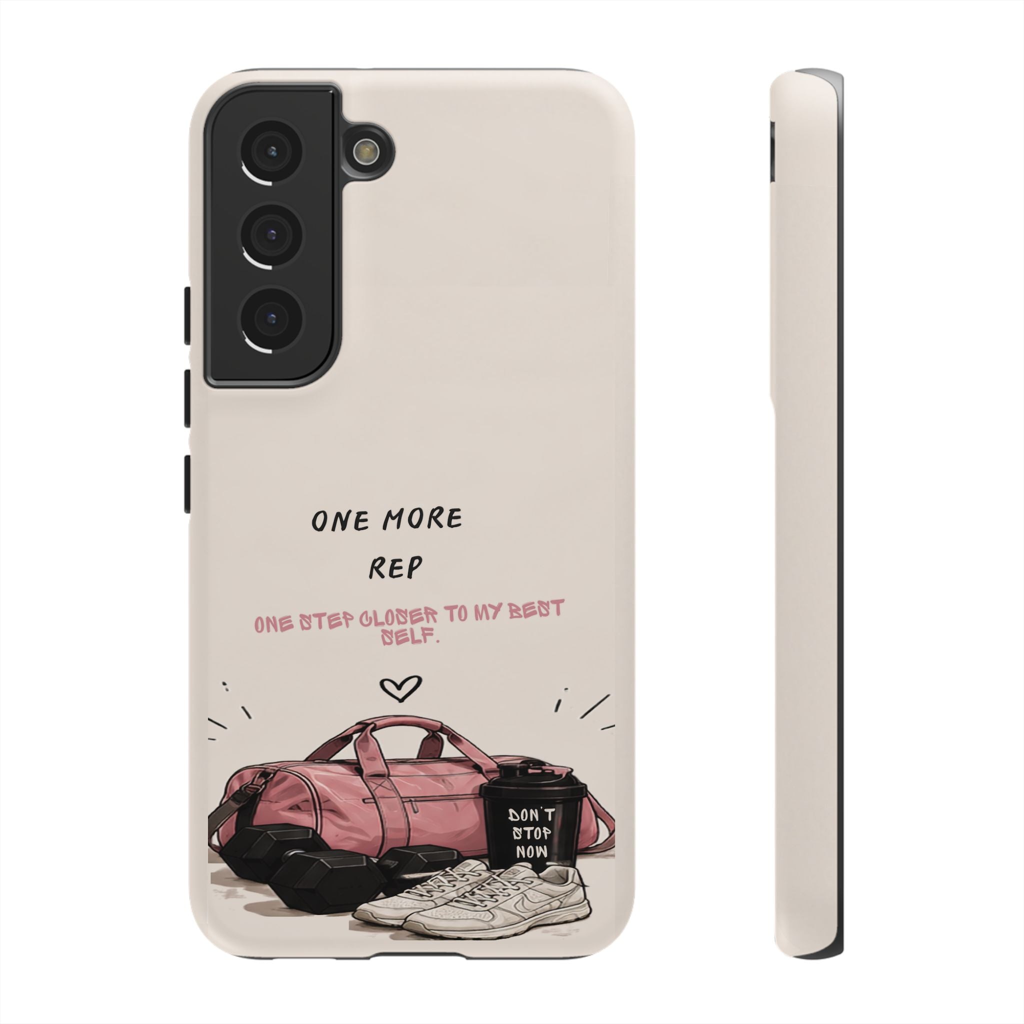 Gym Phone Case — "One More Rep" Workout Duffle & Sneakers Protective Case