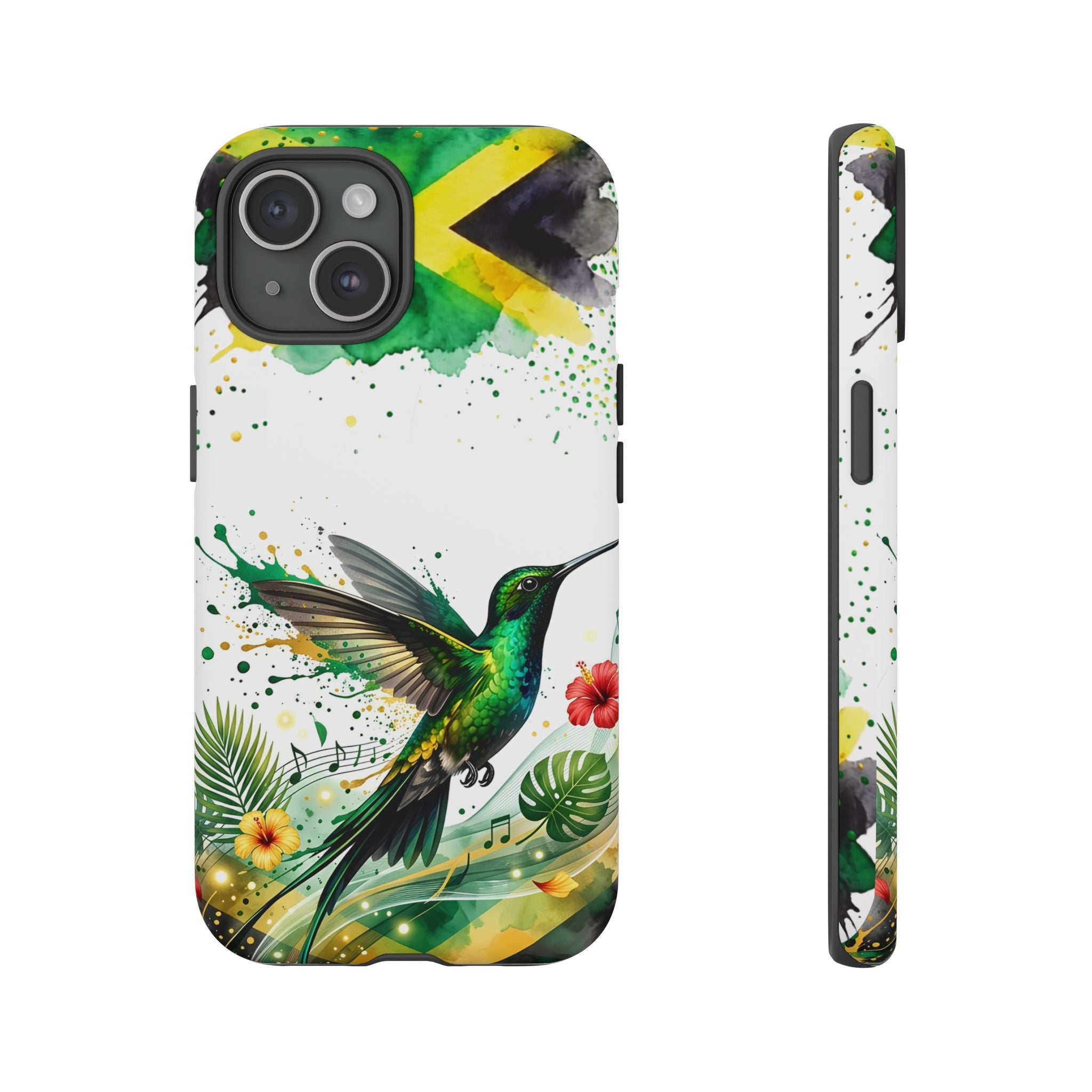 Hummingbird Jamaica Tough Phone Case – Tropical Floral Protective Cover