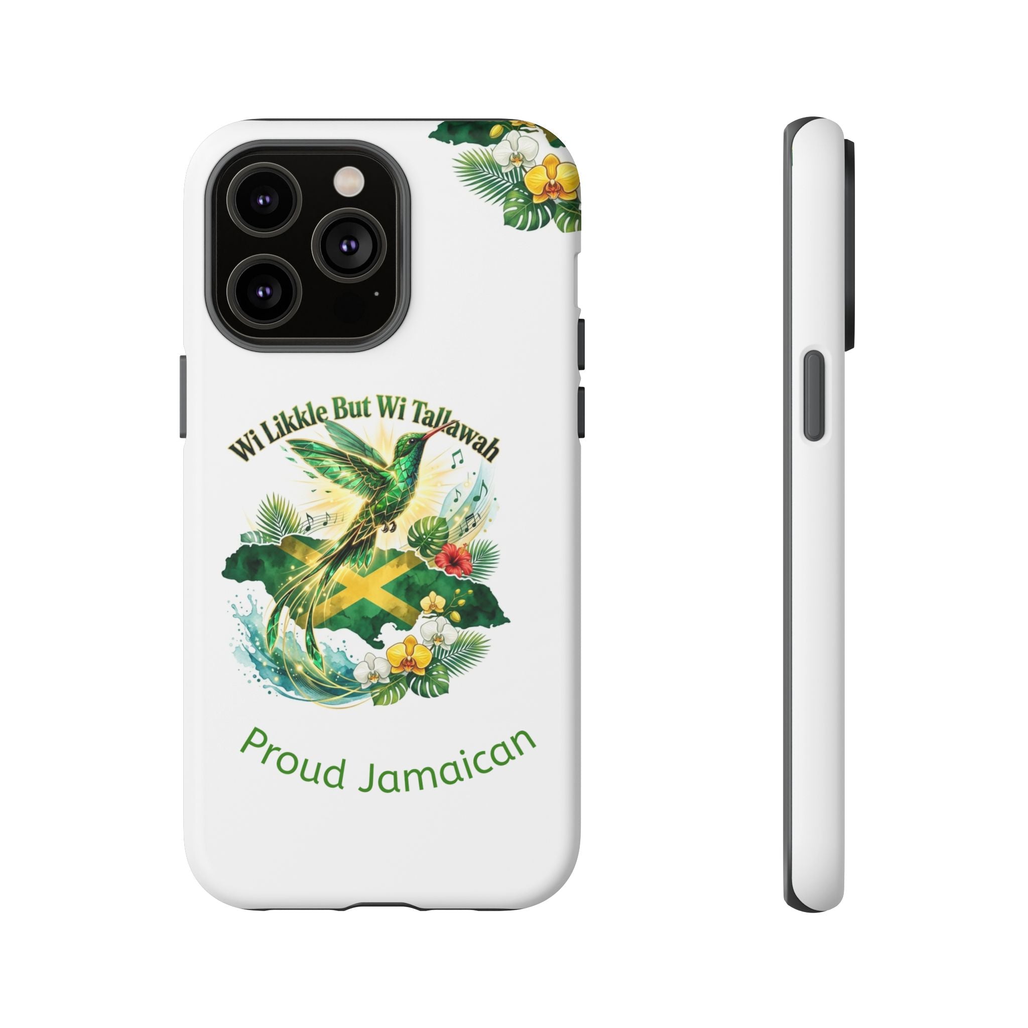 Jamaica Hummingbird Phone Case — “Wi Likkle But Wi Tallawah” Tropical Protective Cover