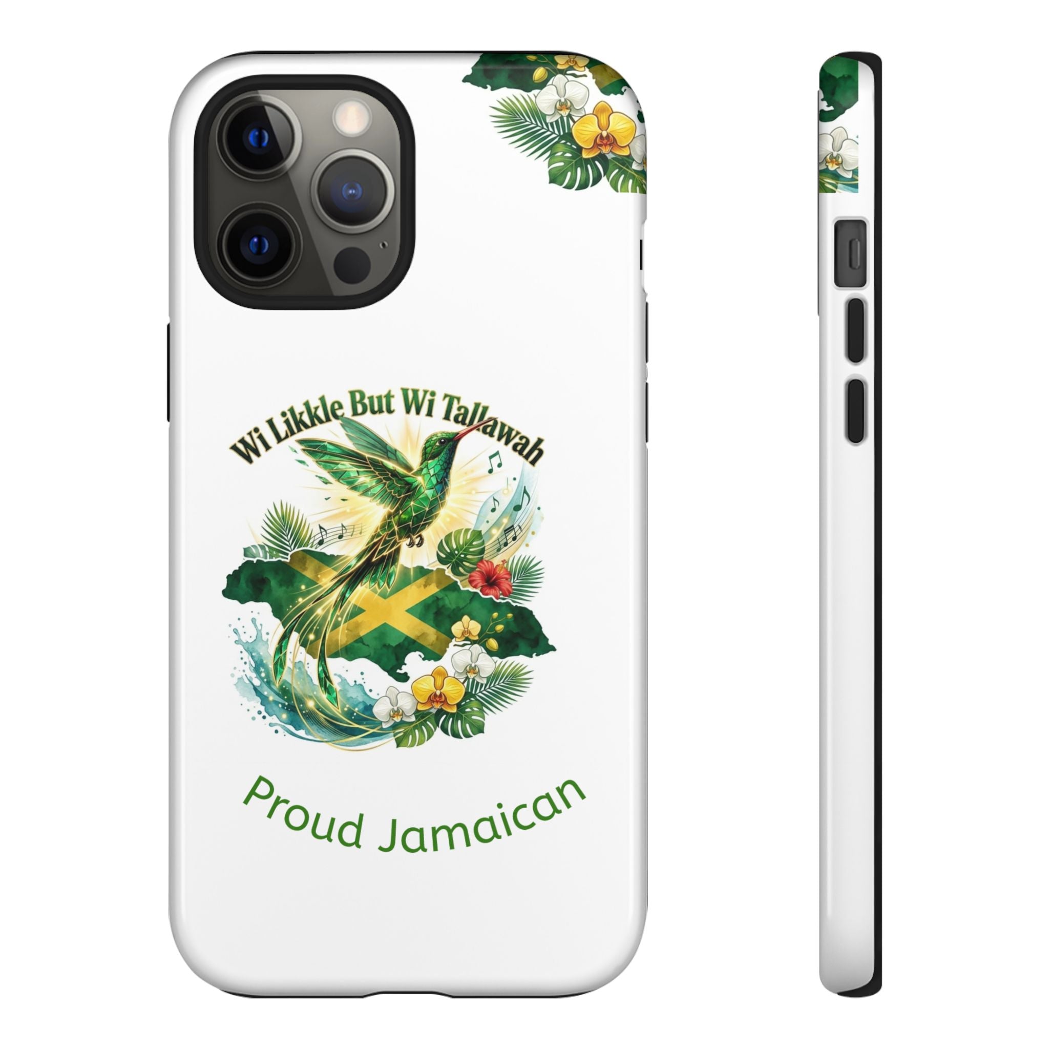 Jamaica Hummingbird Phone Case — “Wi Likkle But Wi Tallawah” Tropical Protective Cover