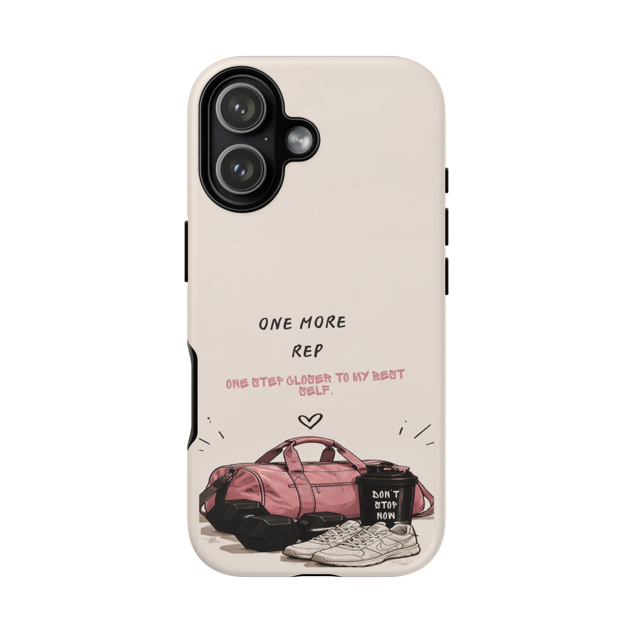 Gym Phone Case — "One More Rep" Workout Duffle & Sneakers Protective Case
