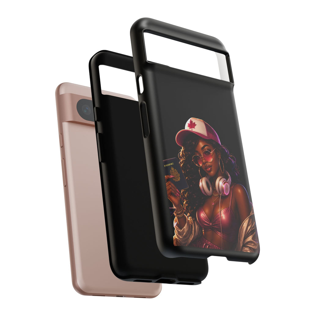Phone Case — Stylish Urban Woman Design with Maple Cap