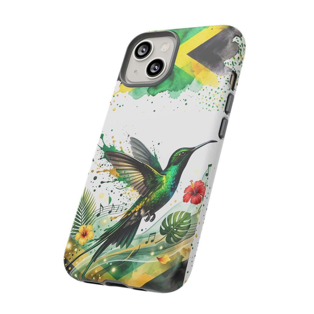 Hummingbird Jamaica Tough Phone Case – Tropical Floral Protective Cover