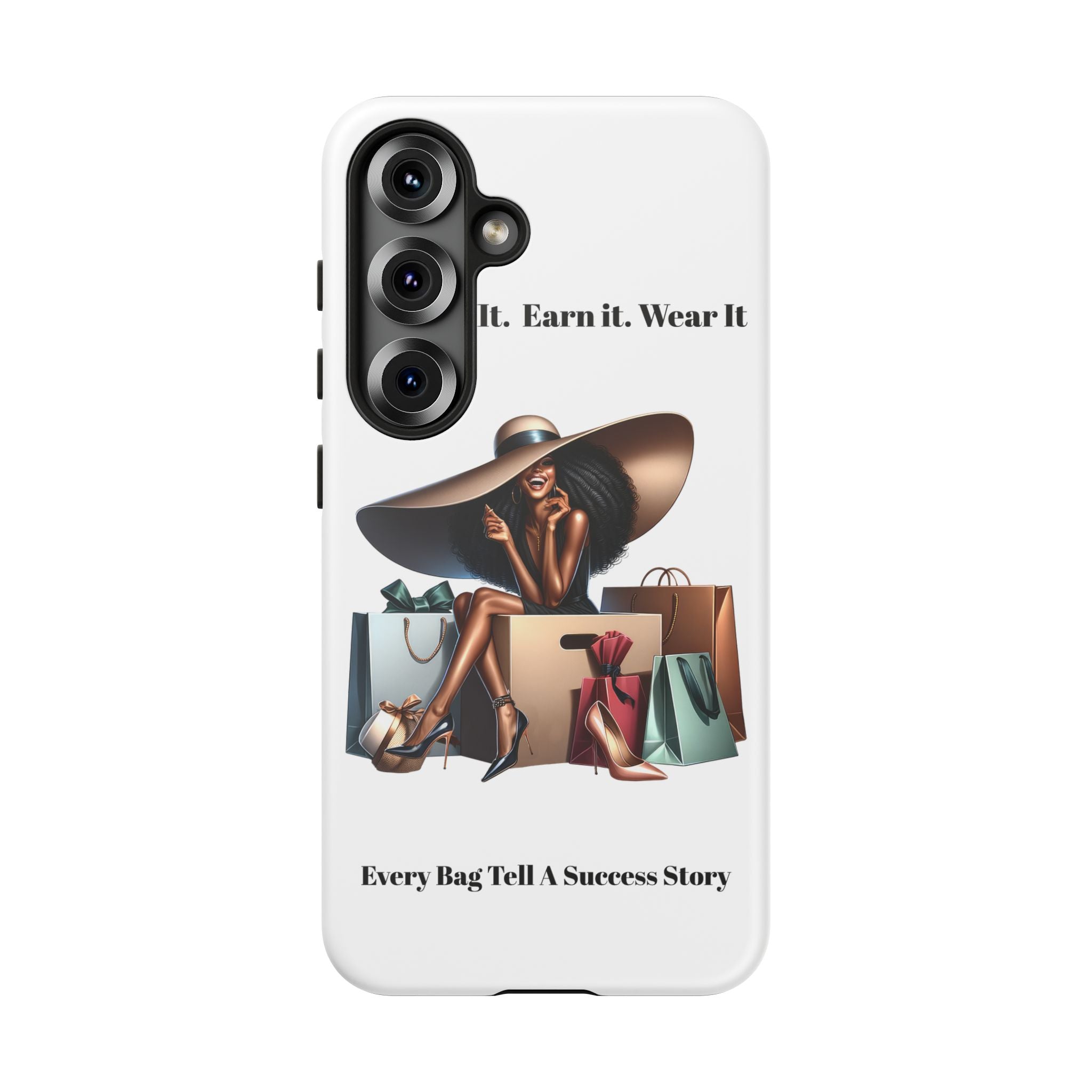 Phone Case - "Manifest It. Earn It. Wear It." Chic Shopper Design